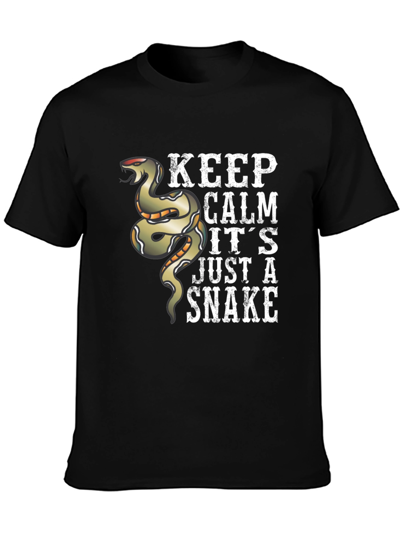 Keep Calm Snake Graphic T-Shirt