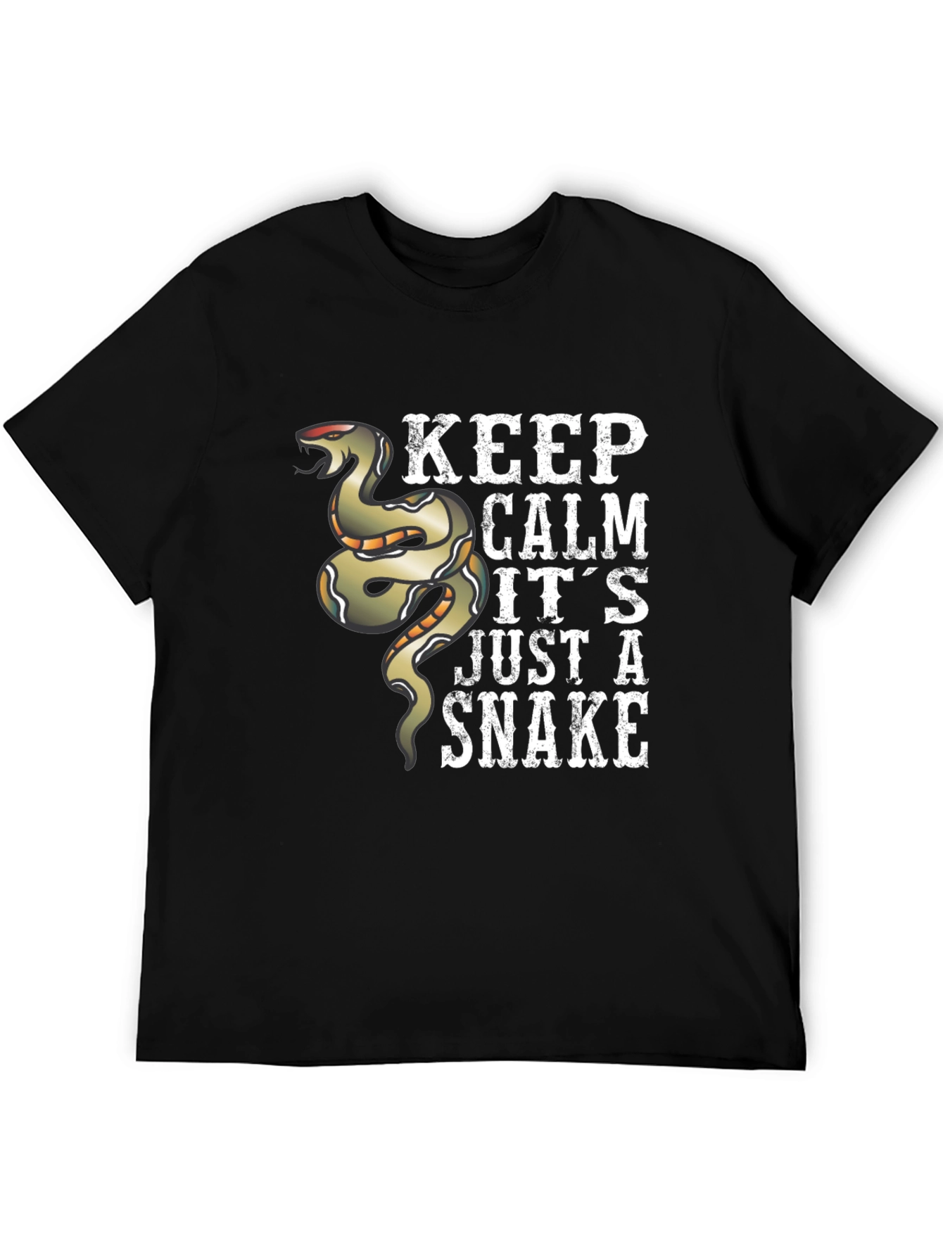 Keep Calm Snake Graphic T-Shirt