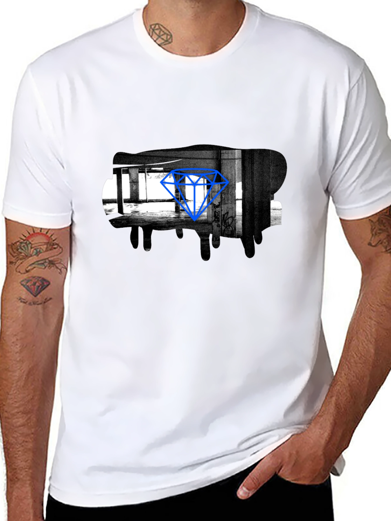 Urban Diamond Graphic Tee - Cool Street Style