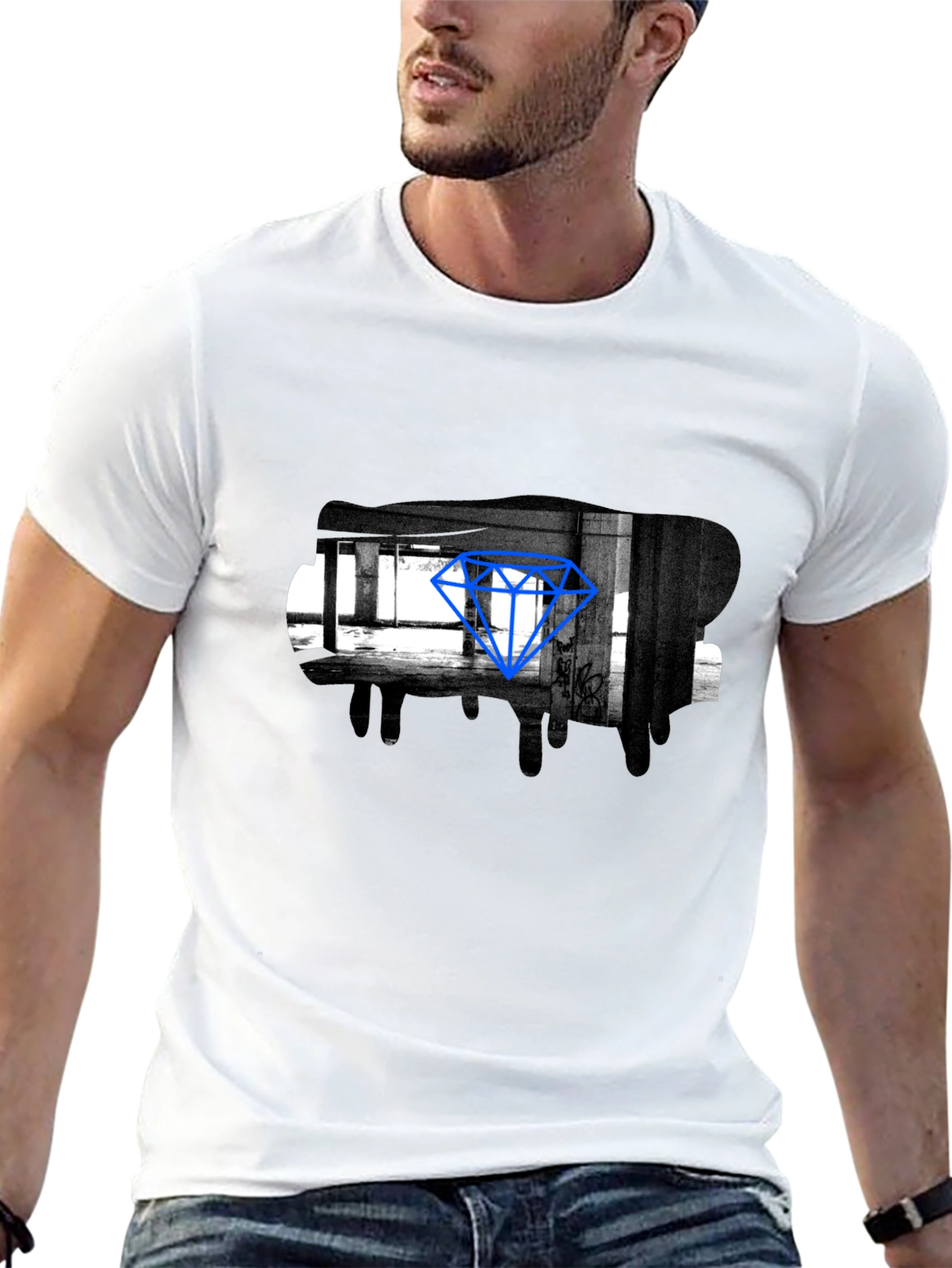 Urban Diamond Graphic Tee - Cool Street Style