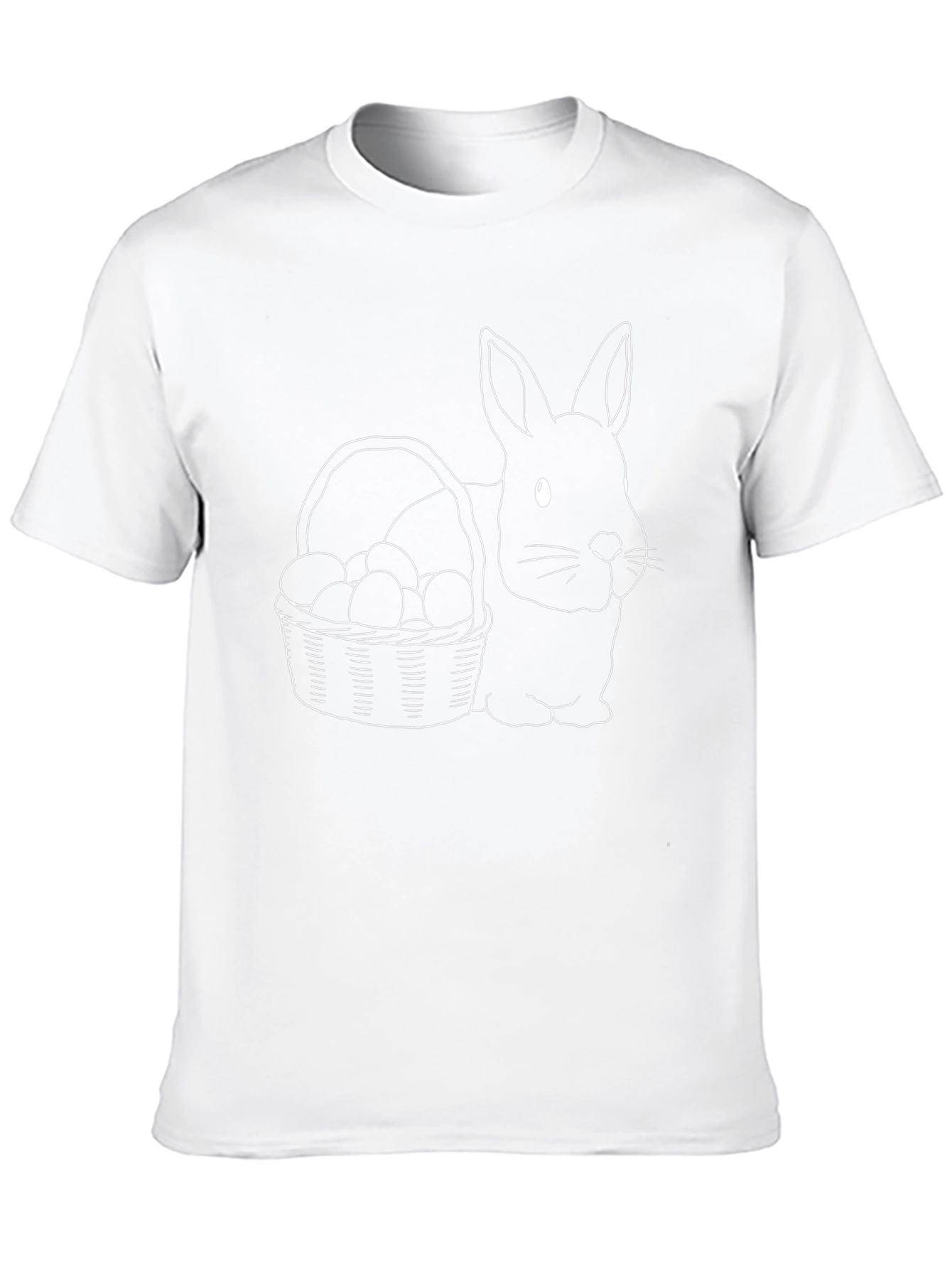 Bunny & Basket Graphic T-Shirt - Black