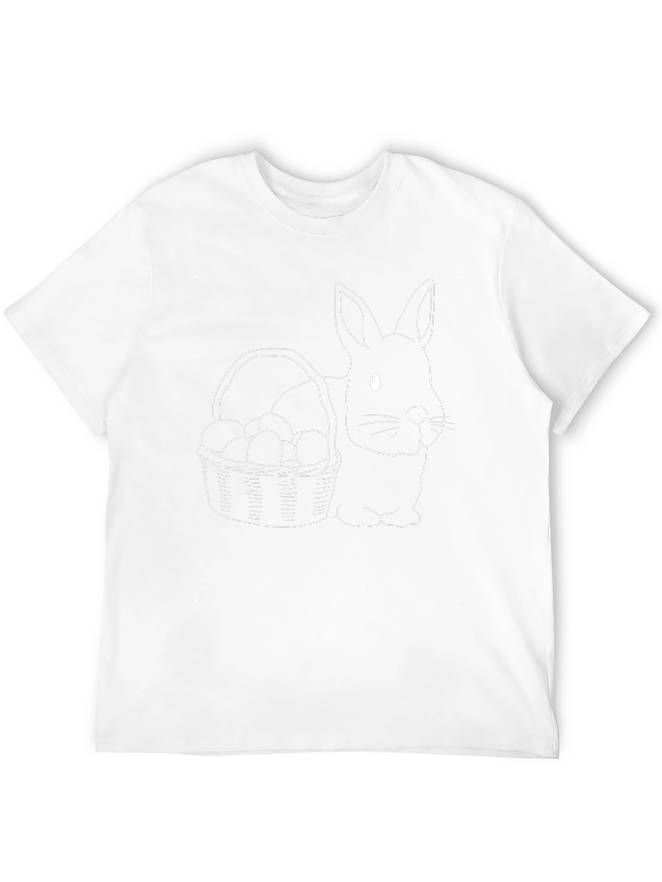 Bunny & Basket Graphic T-Shirt - Black