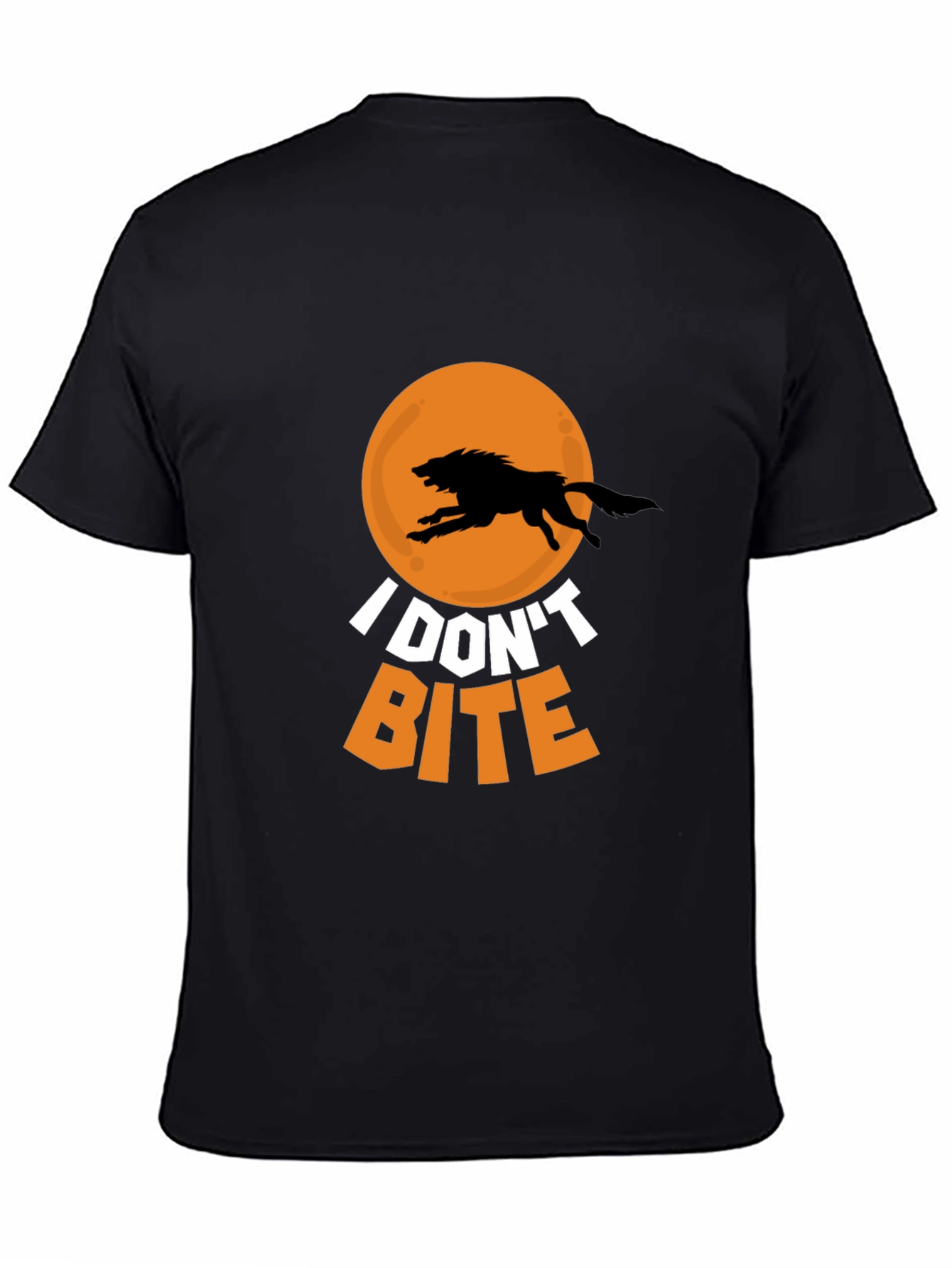 I Dont Bite Wolf Graphic Tee - Black