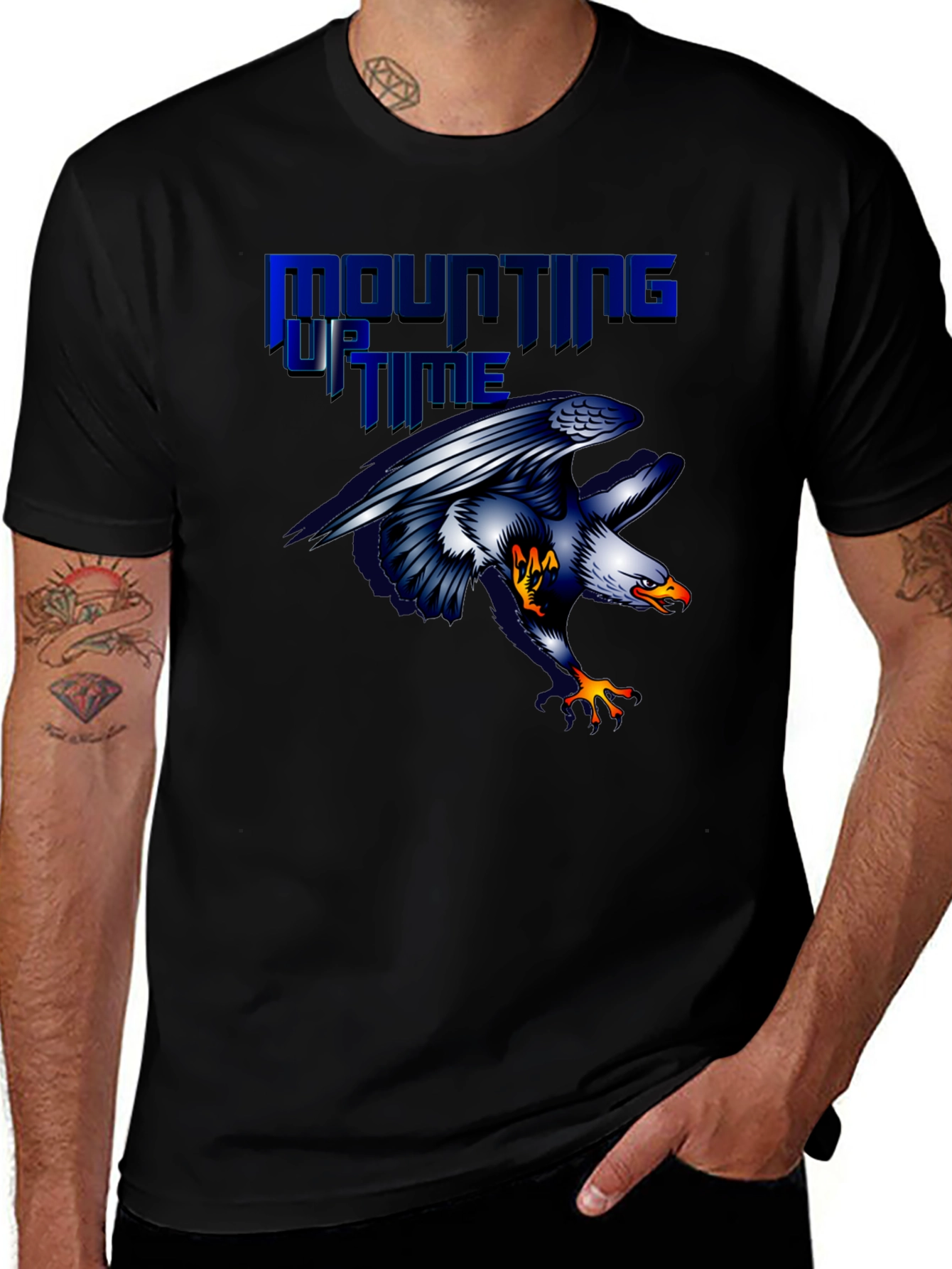Mounting Up Time Eagle Graphic T-Shirt