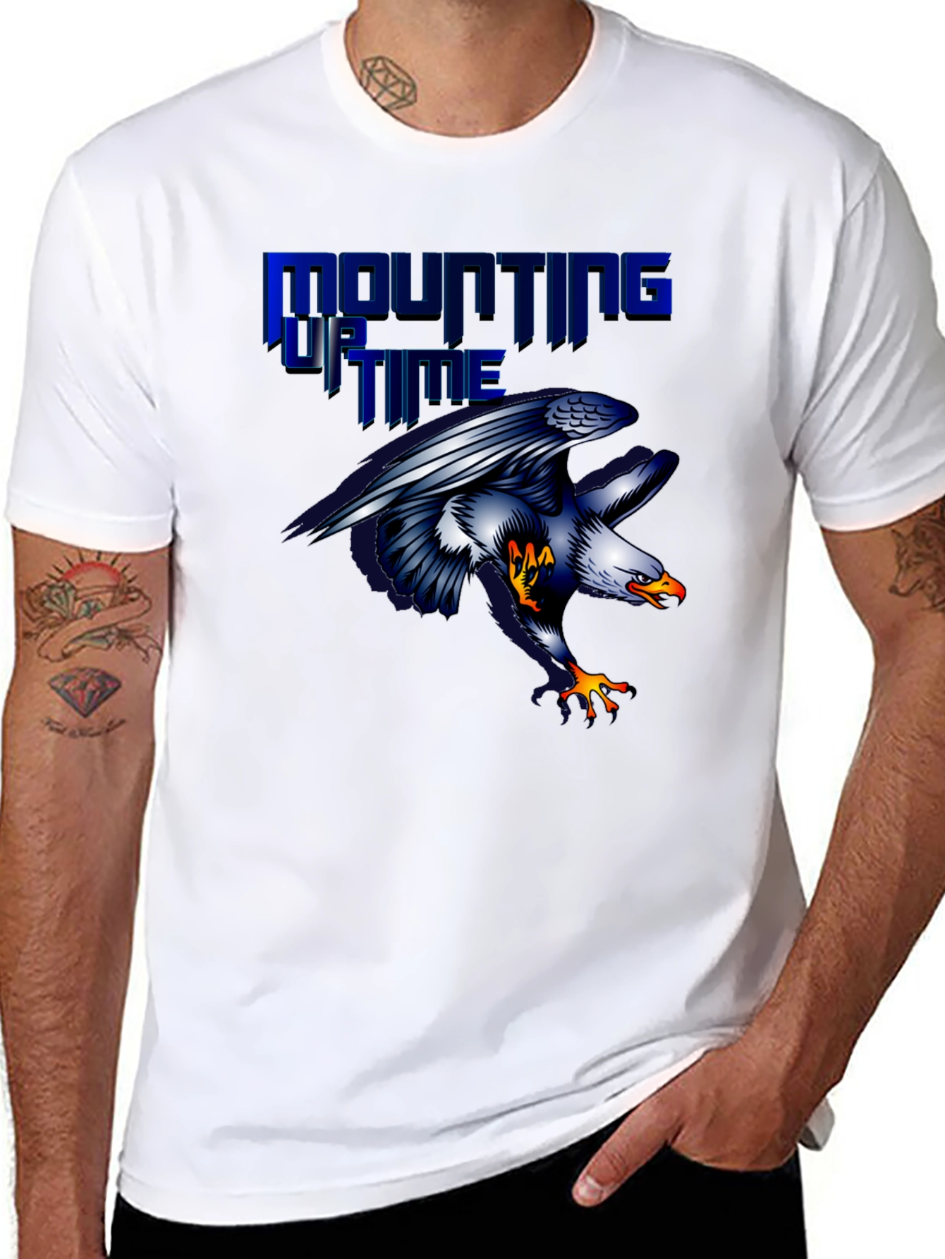 Mounting Up Time Eagle Graphic T-Shirt