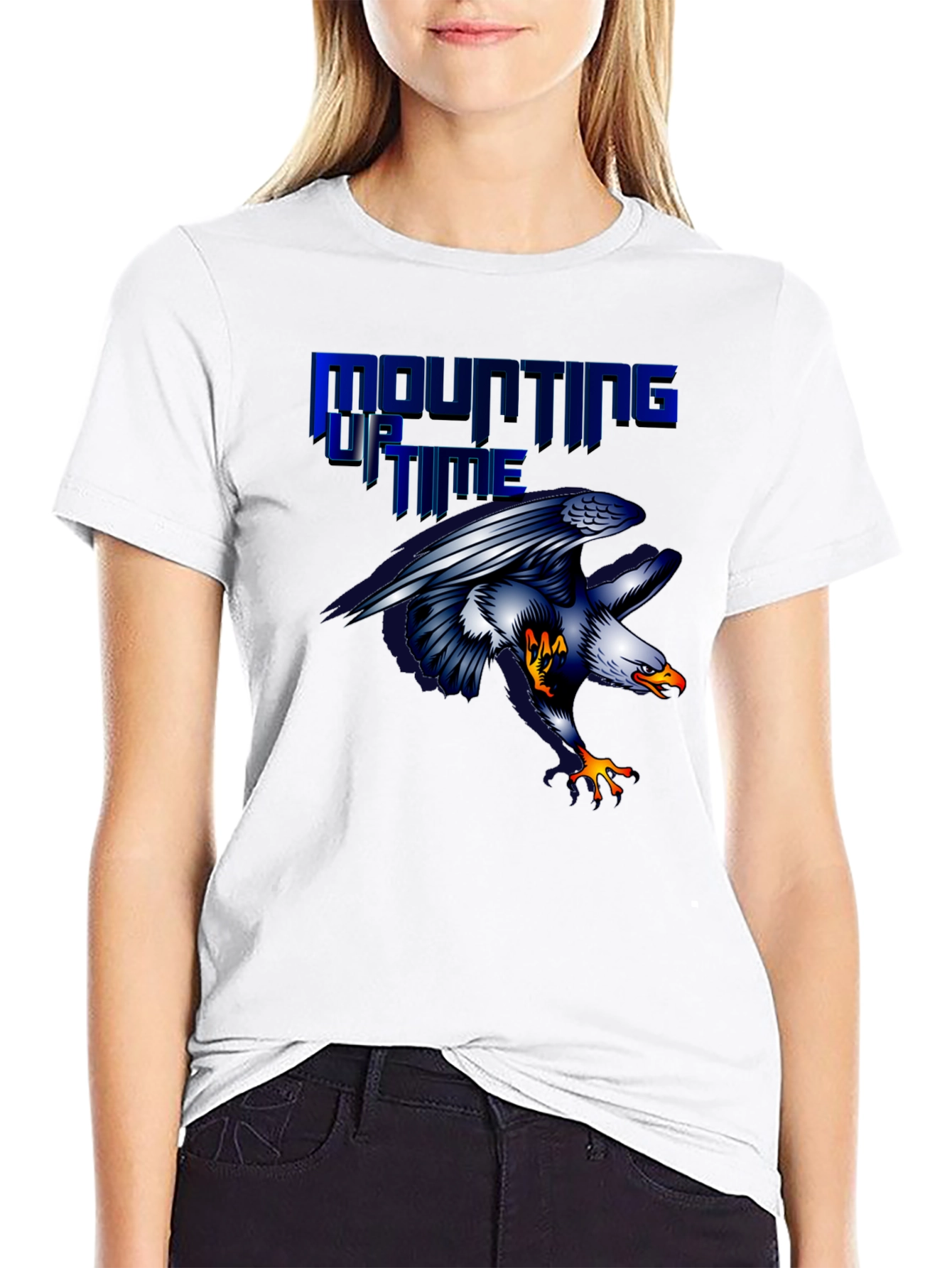 Mounting Up Time Eagle Graphic T-Shirt