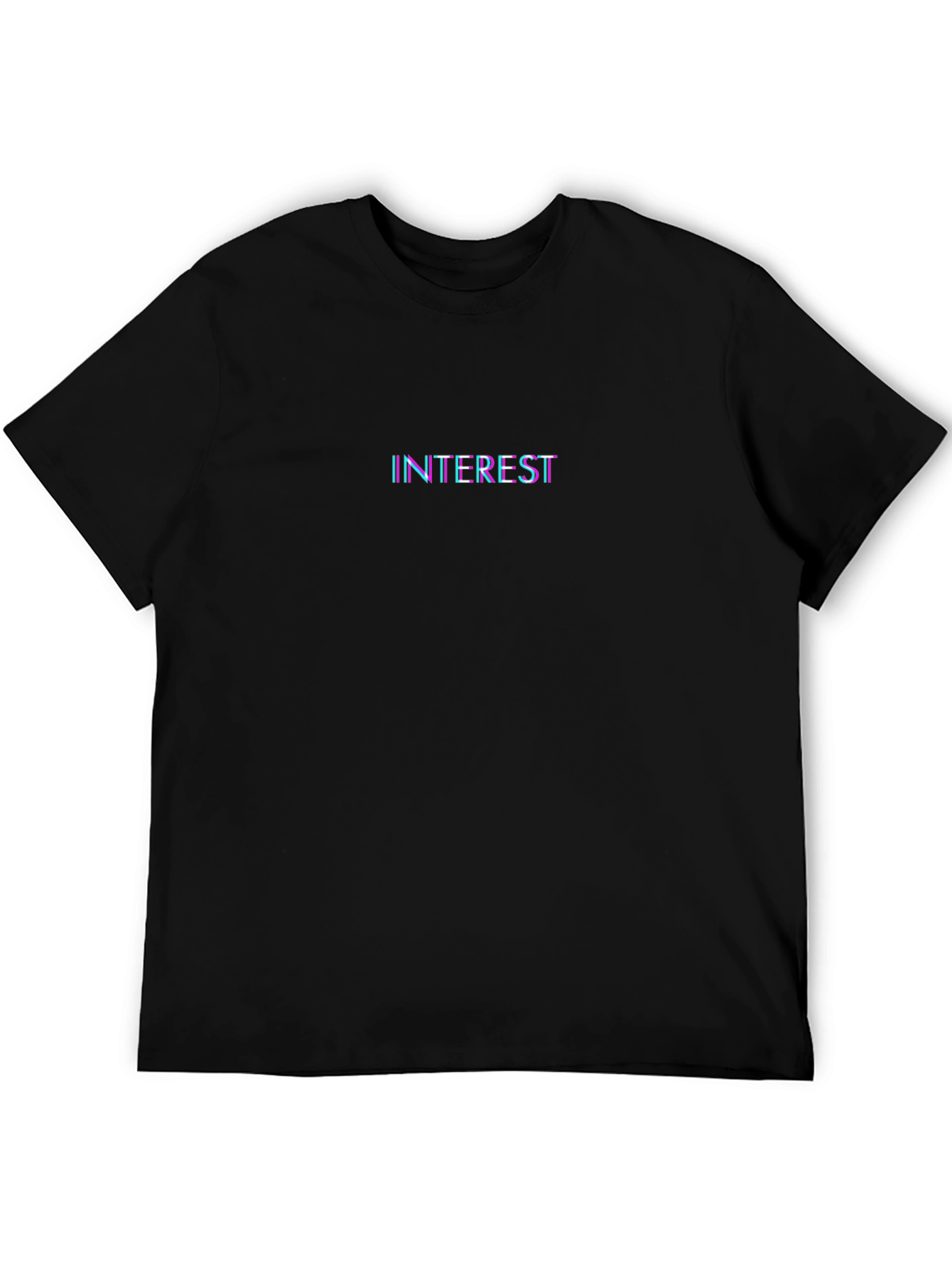 Interest Glitch Black T-Shirt