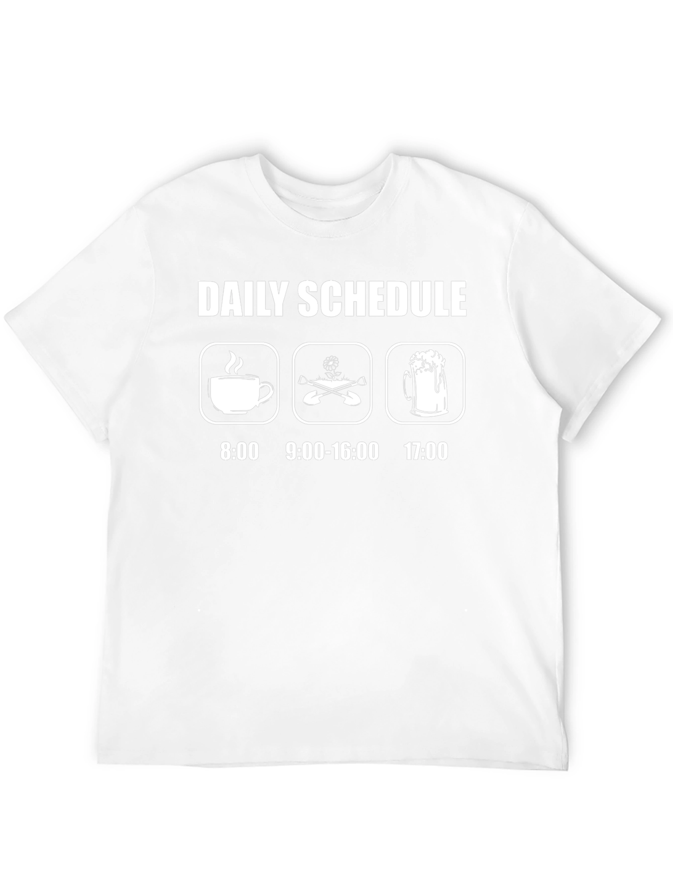 Funny Daily Schedule Gardening & Beer T-Shirt