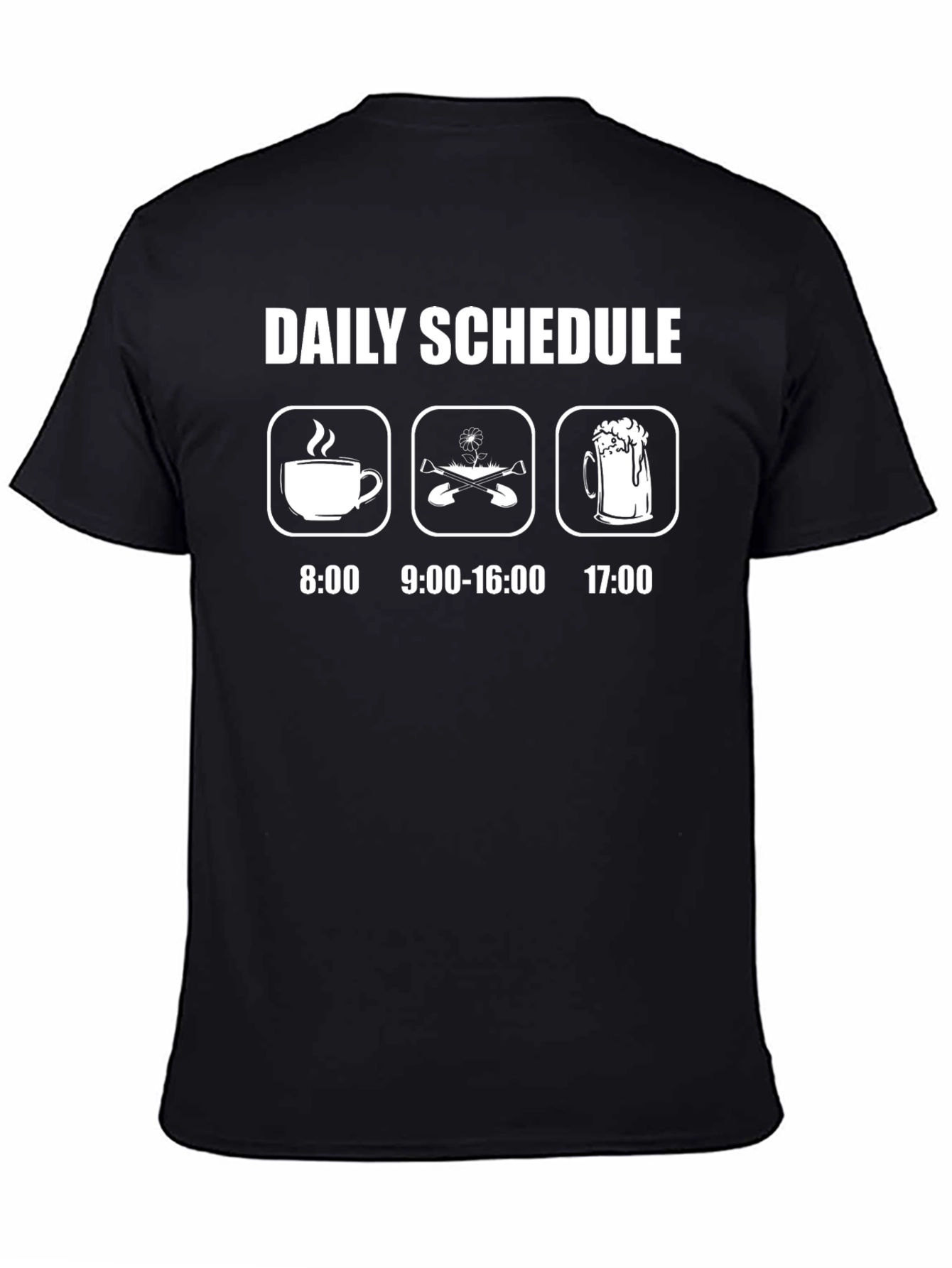 Funny Daily Schedule Gardening & Beer T-Shirt