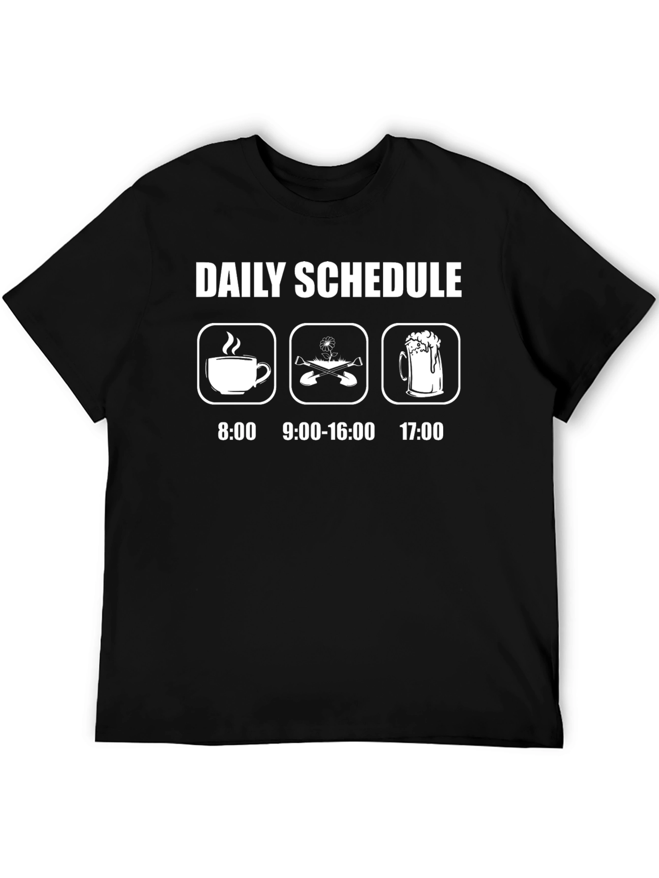 Funny Daily Schedule Gardening & Beer T-Shirt