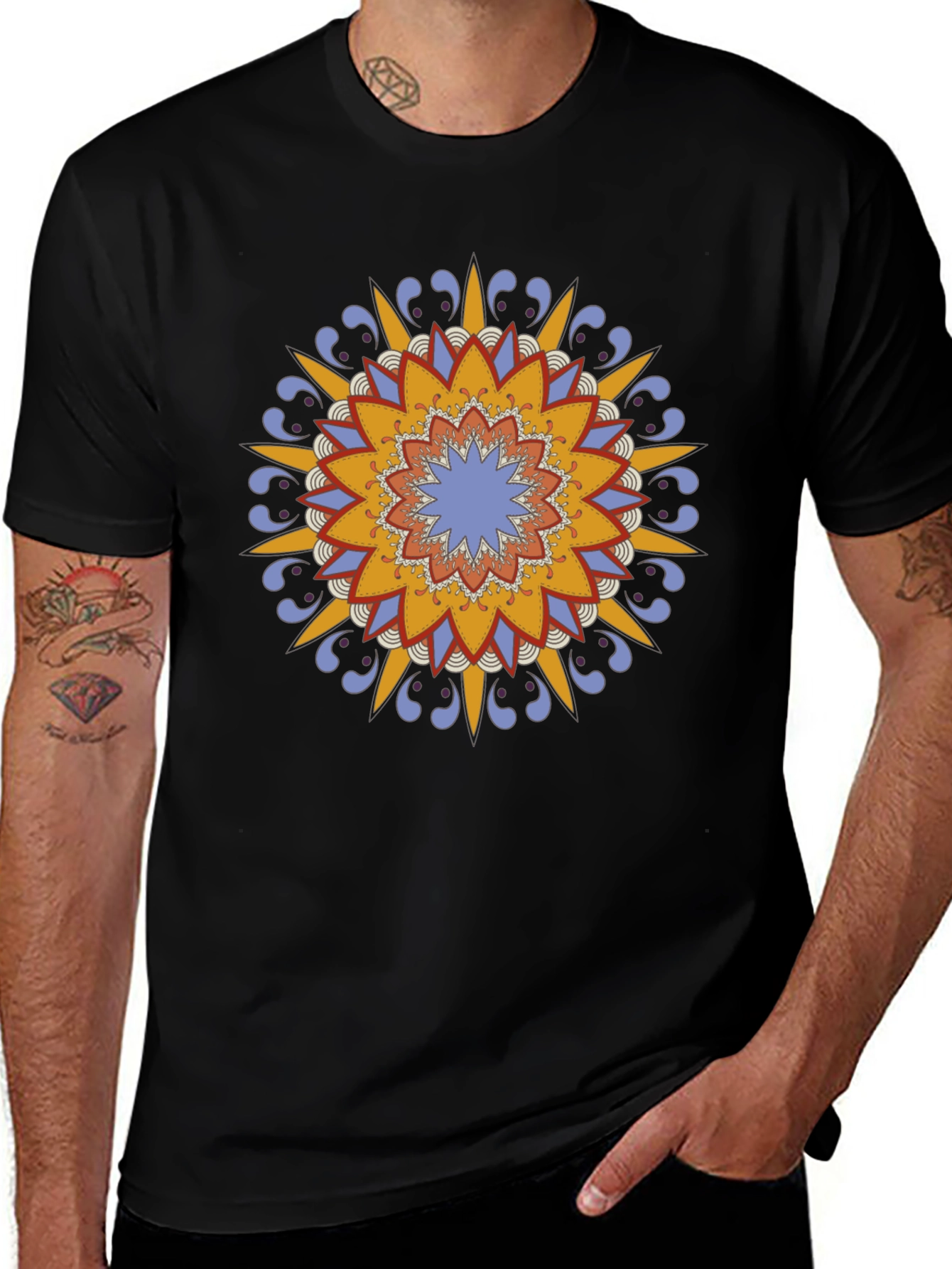 Mandala Graphic Black T-Shirt