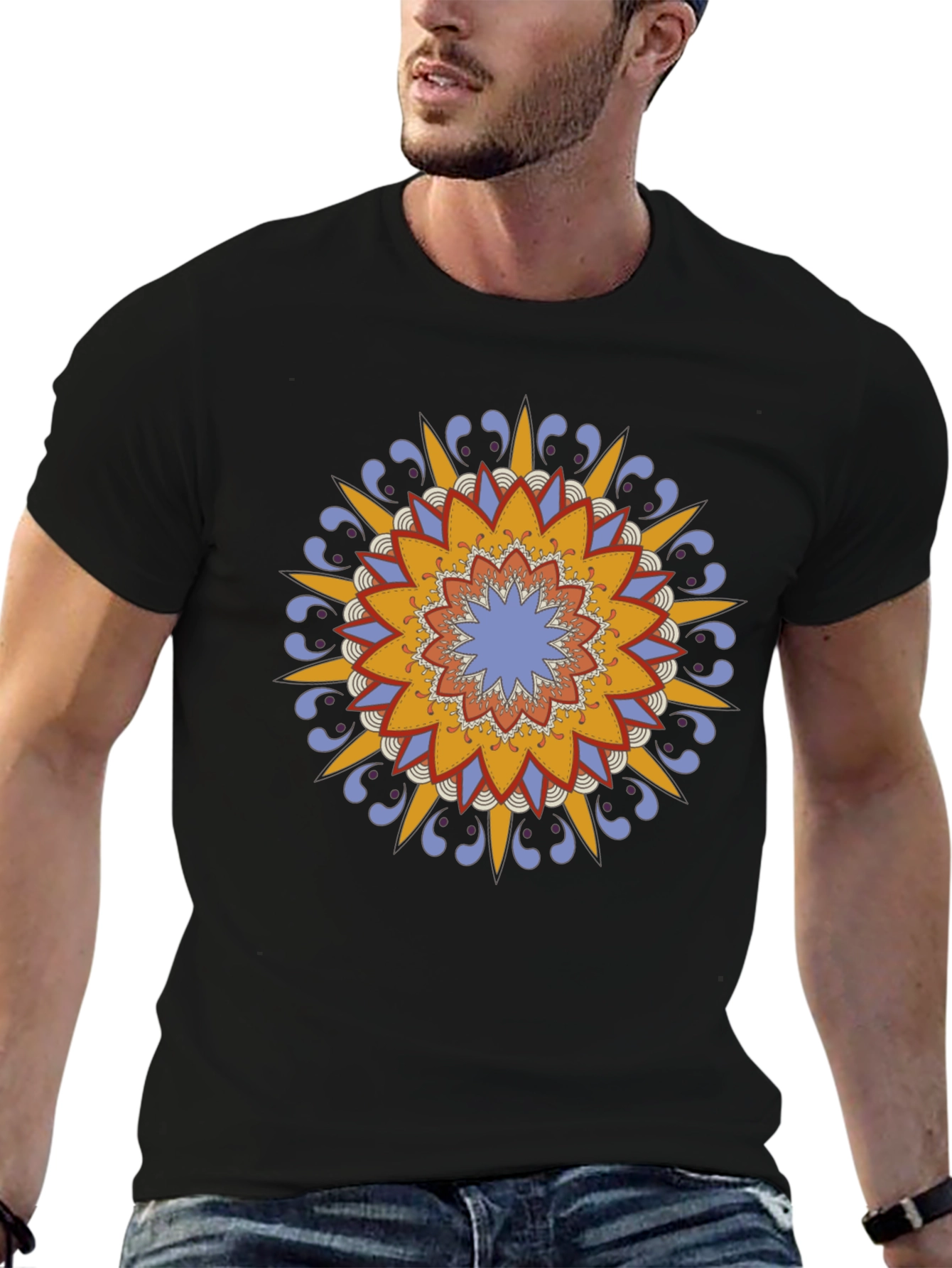 Mandala Graphic Black T-Shirt