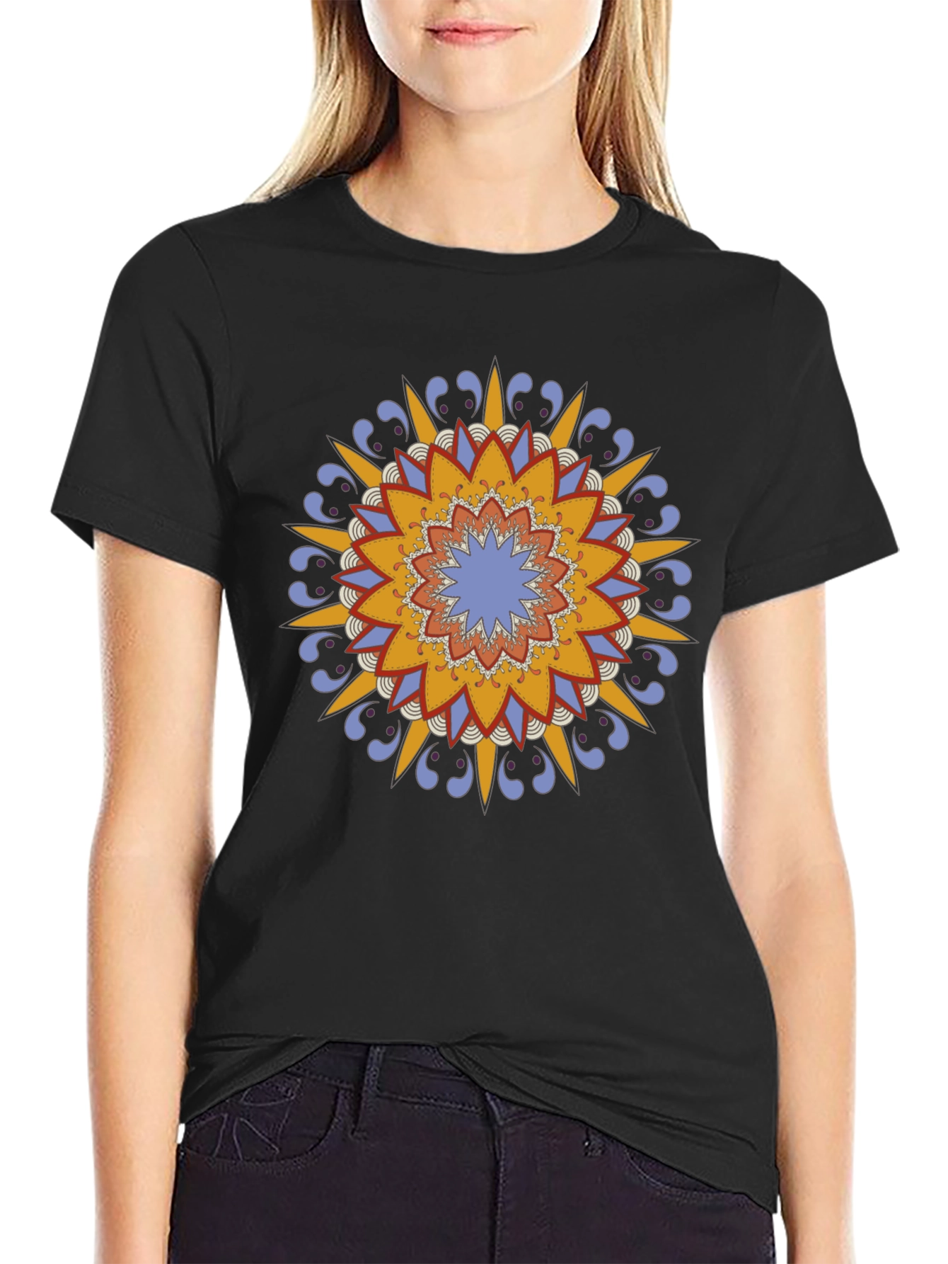 Mandala Graphic Black T-Shirt