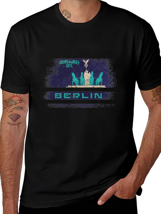 Berlin Brandenburg Gate Mens Graphic T-Shirt