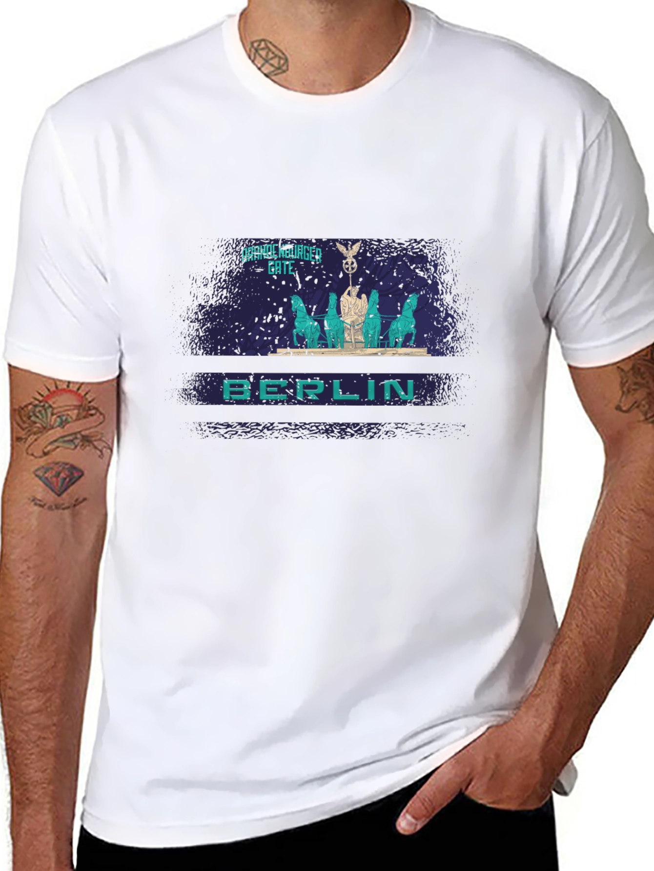 Berlin Brandenburg Gate Mens Graphic T-Shirt