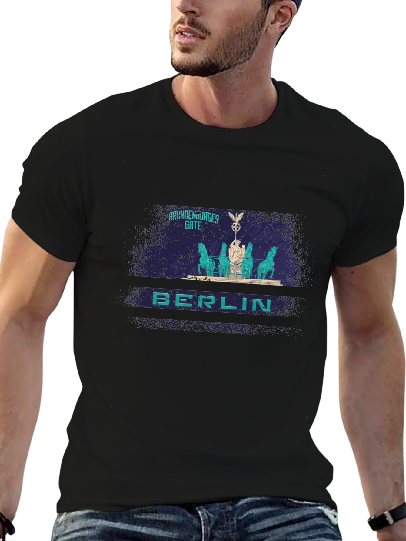Berlin Brandenburg Gate Mens Graphic T-Shirt