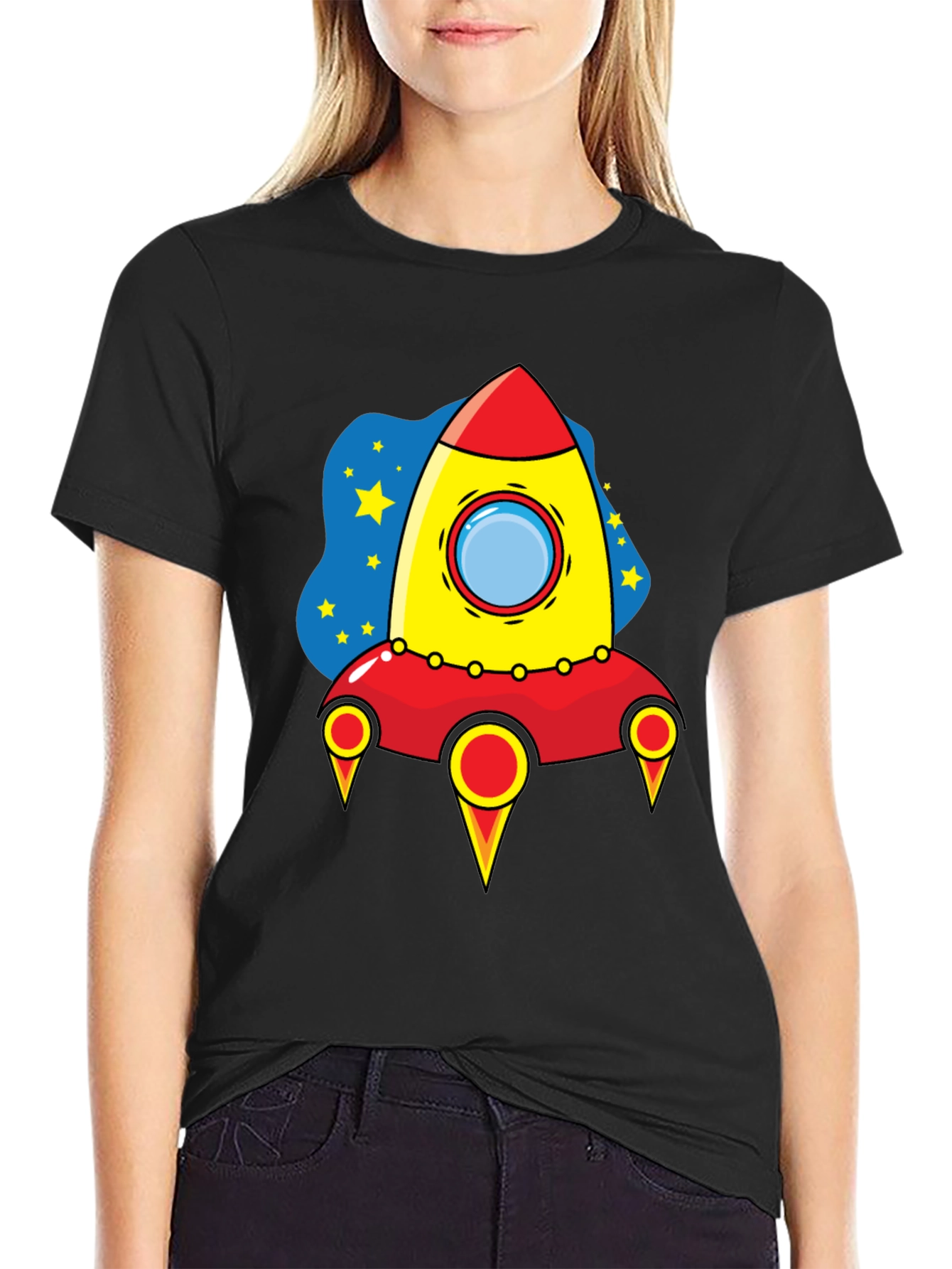 Rocket Ship Graphic T-Shirt - Space Adventure Tee