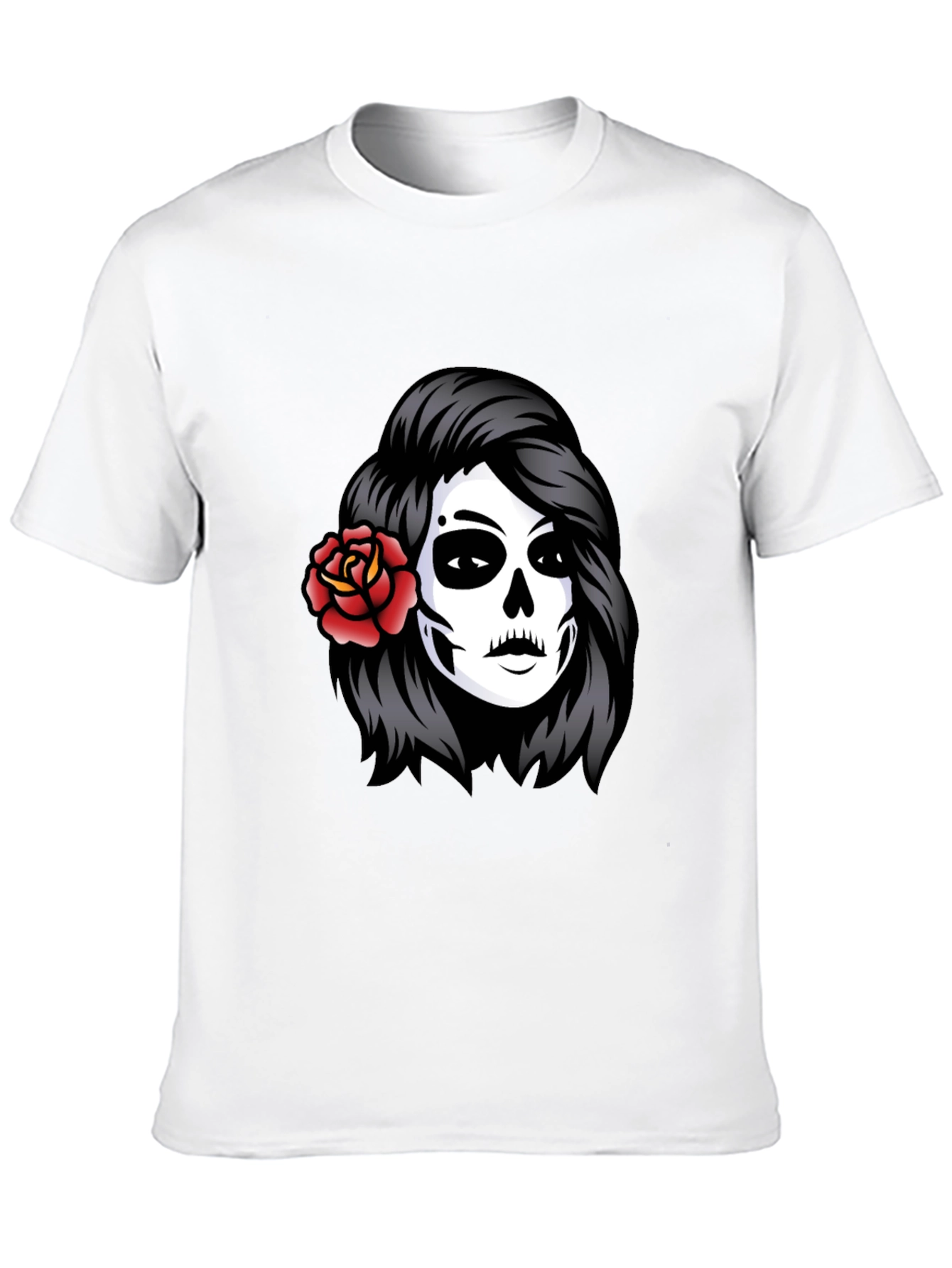 Sugar Skull Girl Graphic Black T-Shirt