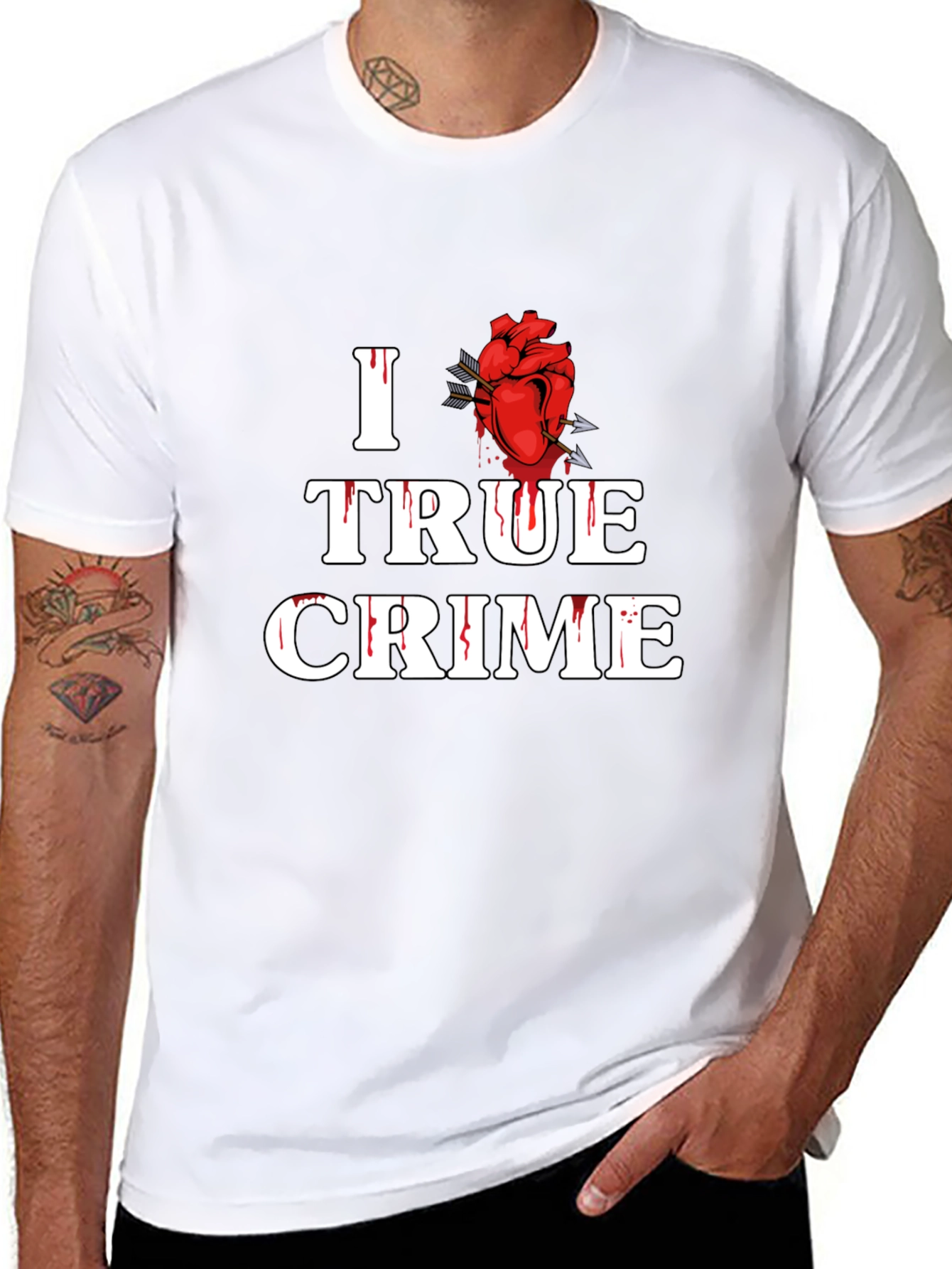 I Heart True Crime Graphic Tee - Black