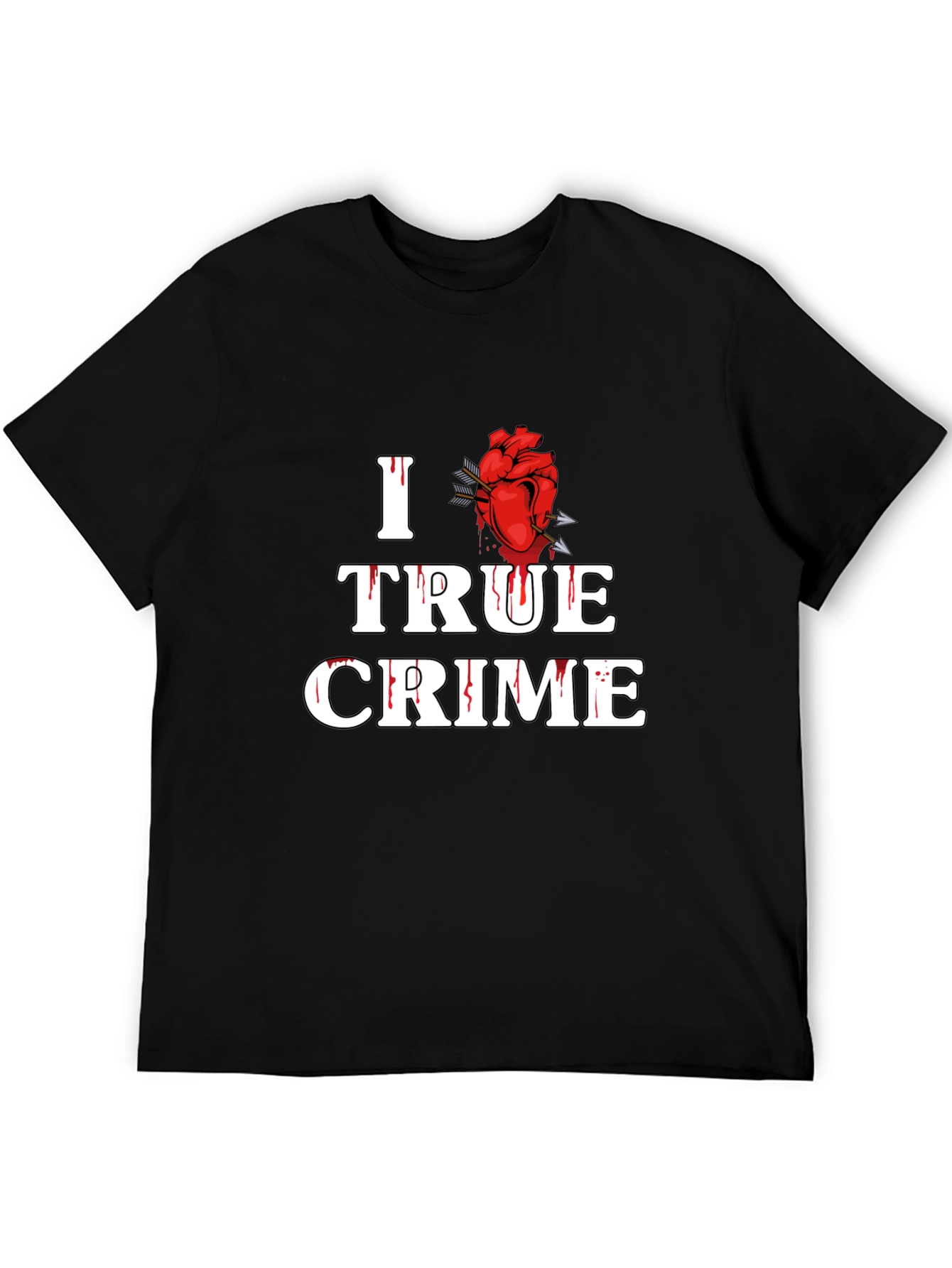 I Heart True Crime Graphic Tee - Black