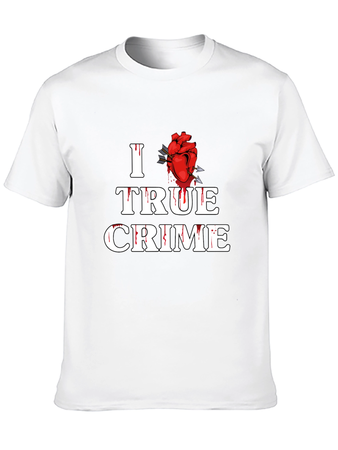 I Heart True Crime Graphic Tee - Black