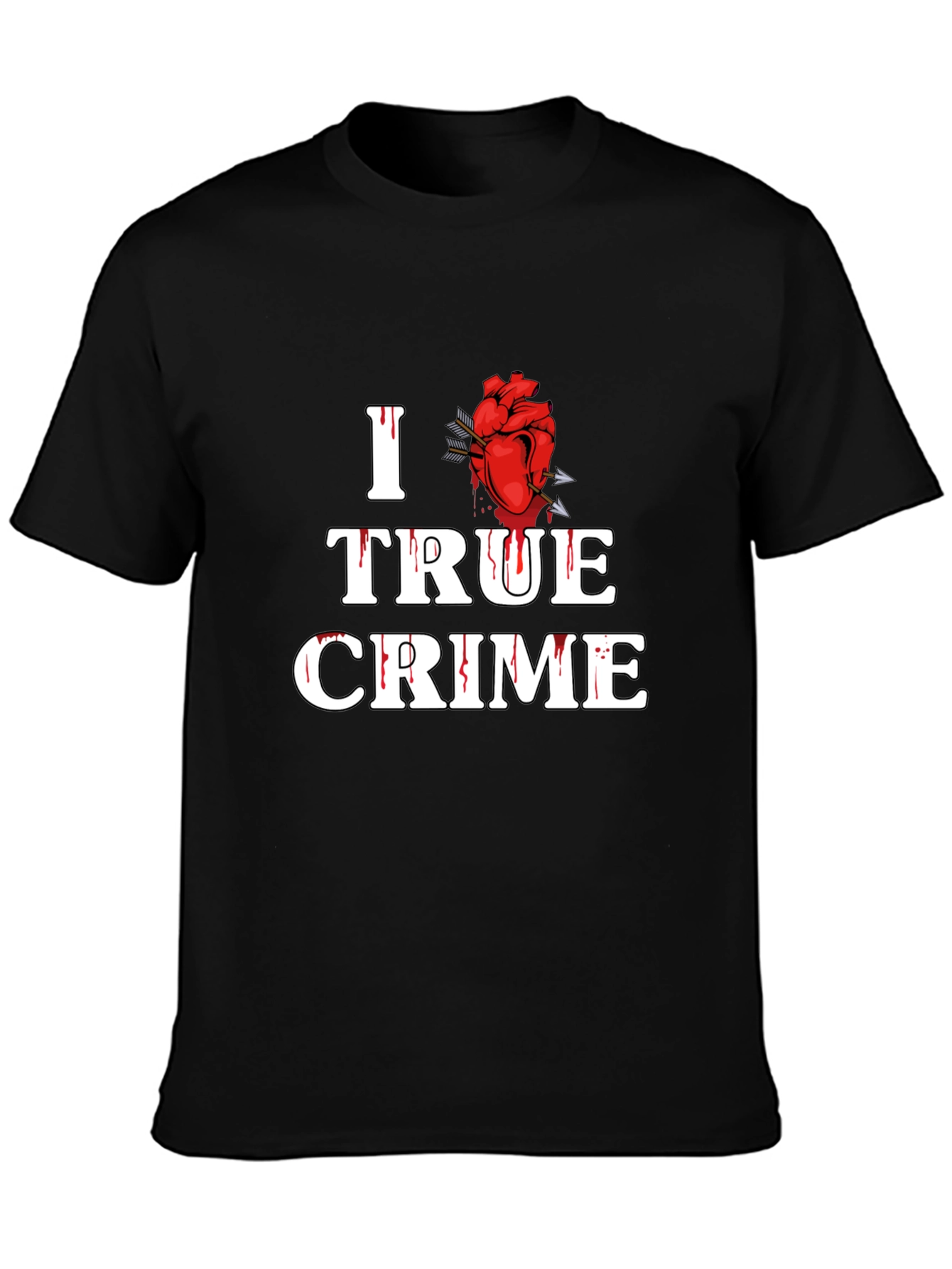 I Heart True Crime Graphic Tee - Black