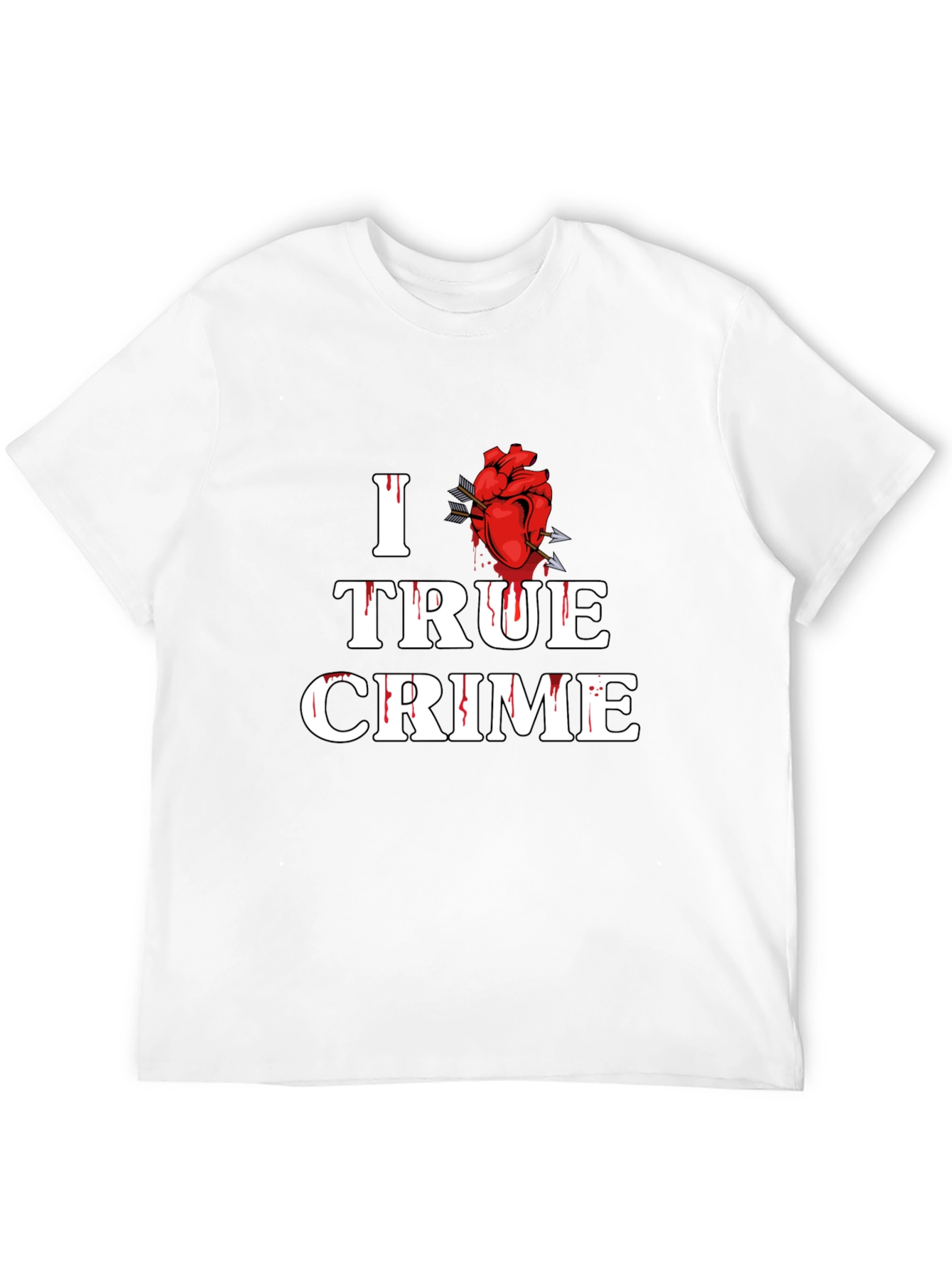 I Heart True Crime Graphic Tee - Black