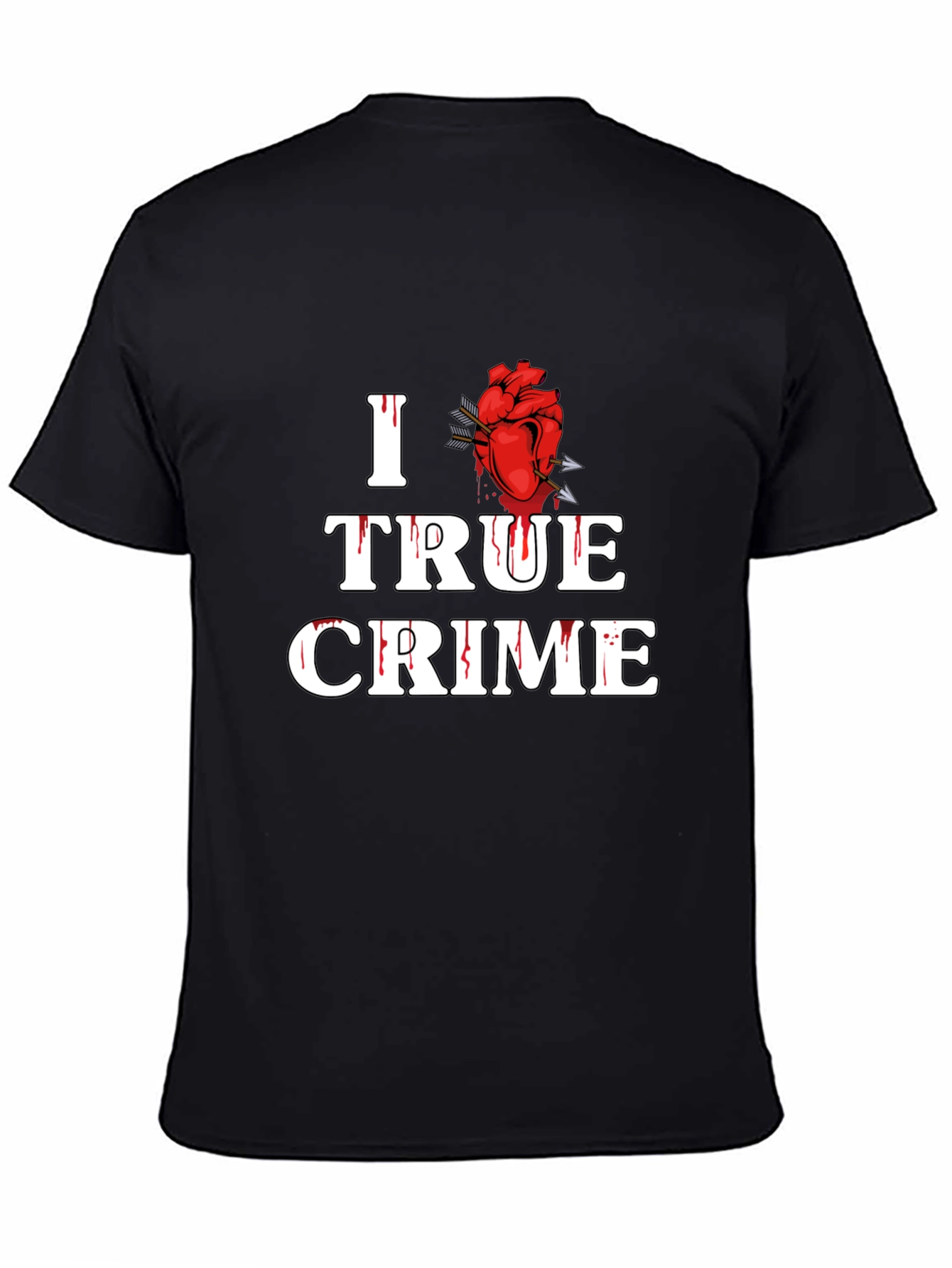 I Heart True Crime Graphic Tee - Black