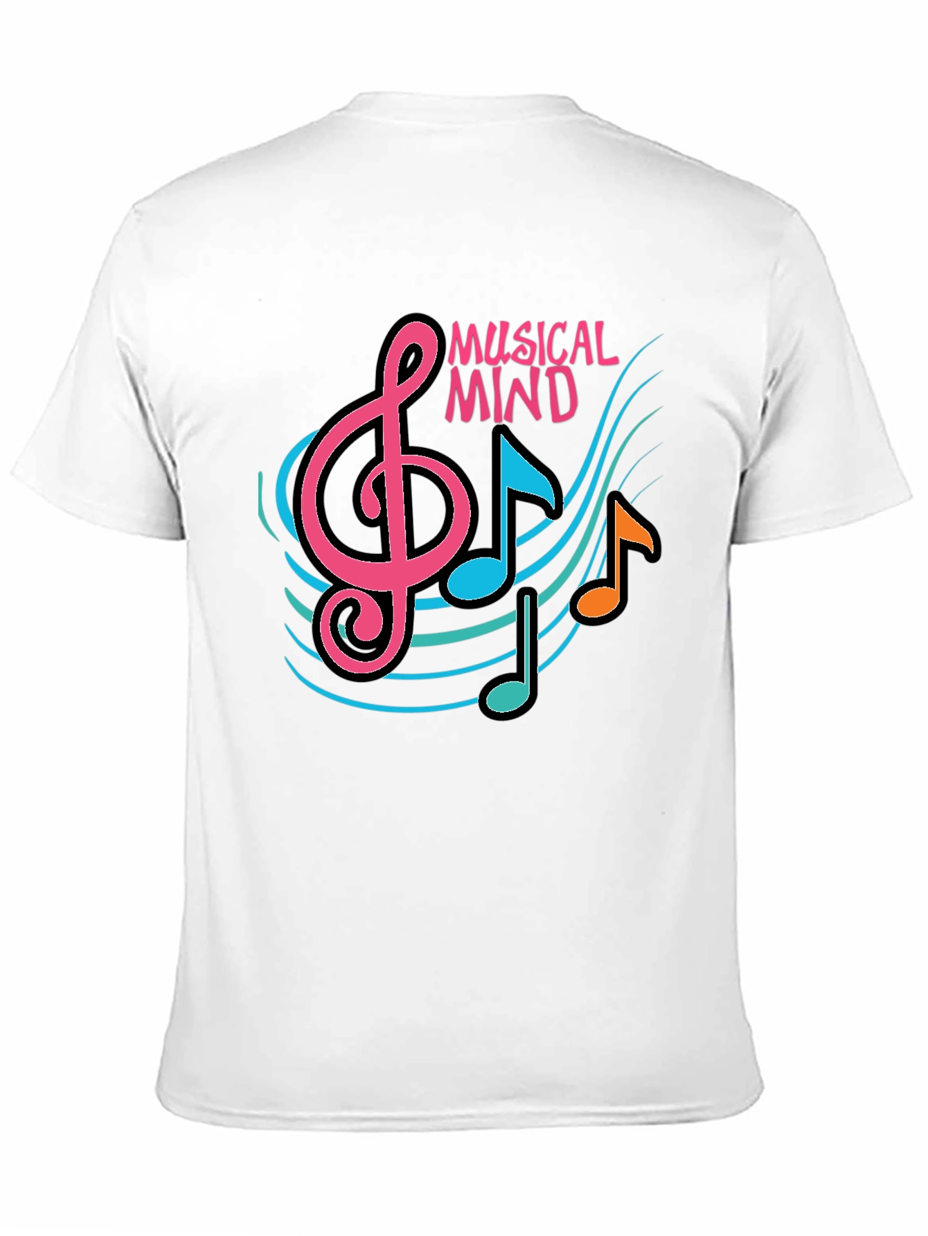Musical Mind Graphic T-Shirt - Black Cotton Tee