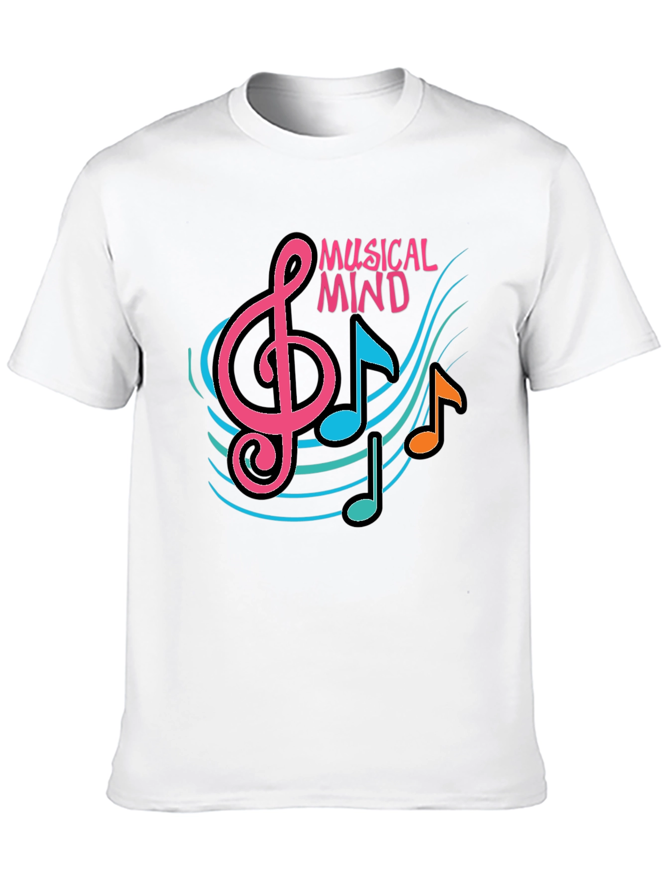 Musical Mind Graphic T-Shirt - Black Cotton Tee