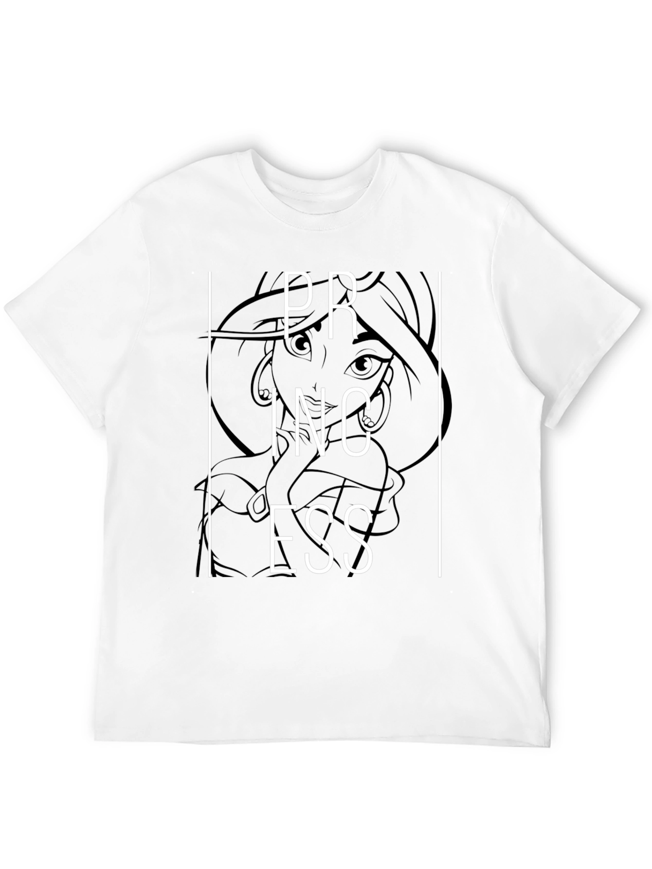 Princess Graphic Tee - Black Cotton T-Shirt