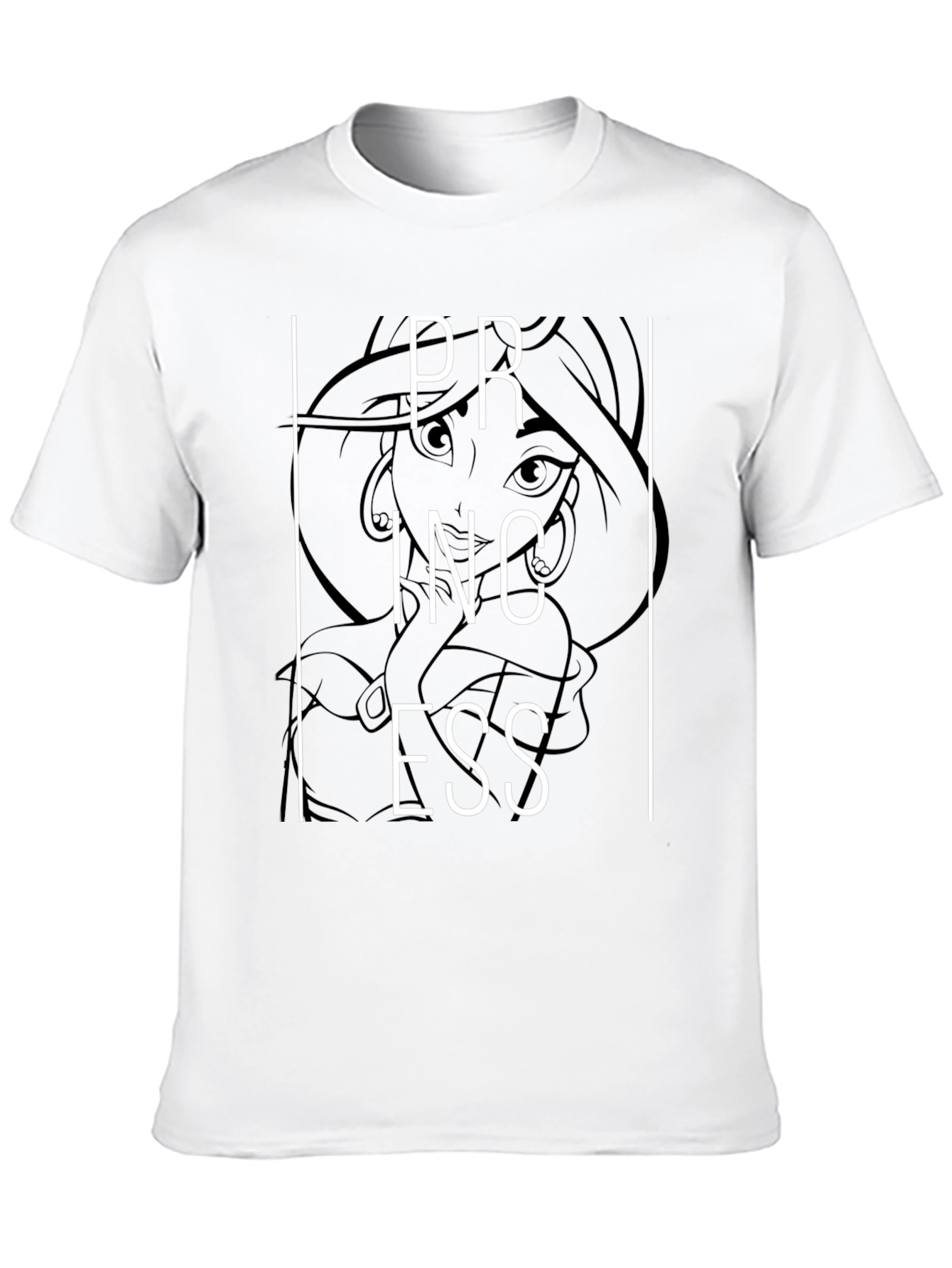 Princess Graphic Tee - Black Cotton T-Shirt