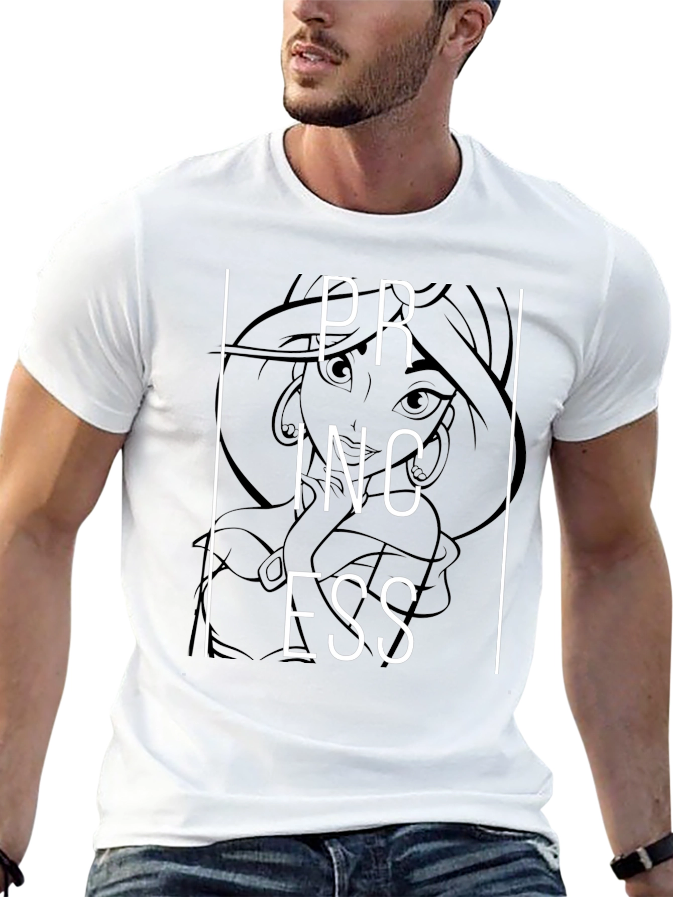 Princess Graphic Tee - Black Cotton T-Shirt