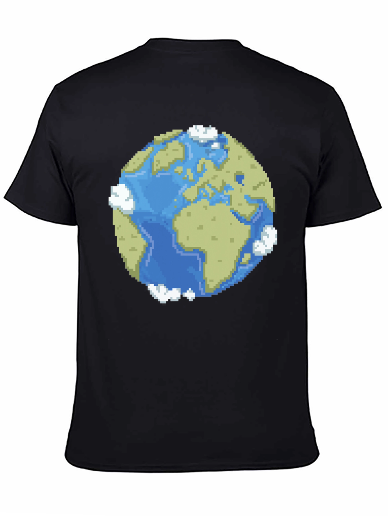 Pixel Earth Graphic Black T-Shirt