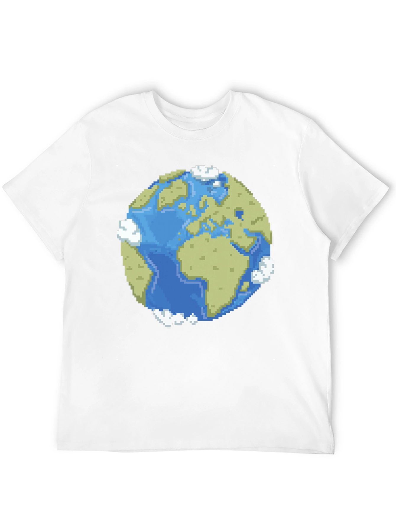 Pixel Earth Graphic Black T-Shirt