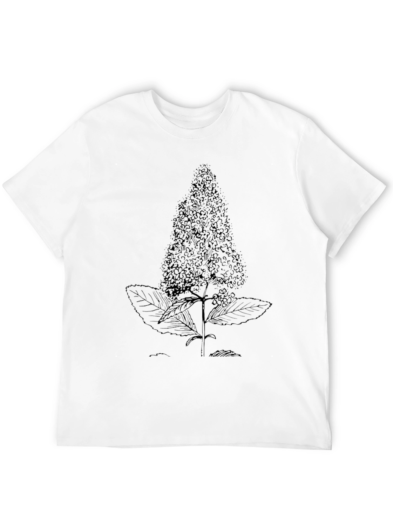 Botanical Sketch Tee - Unisex Black Graphic T-Shirt