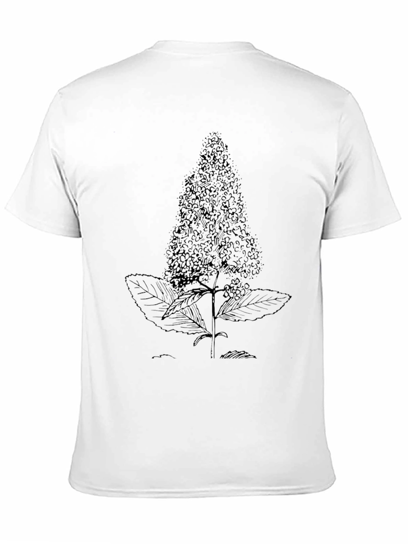 Botanical Sketch Tee - Unisex Black Graphic T-Shirt