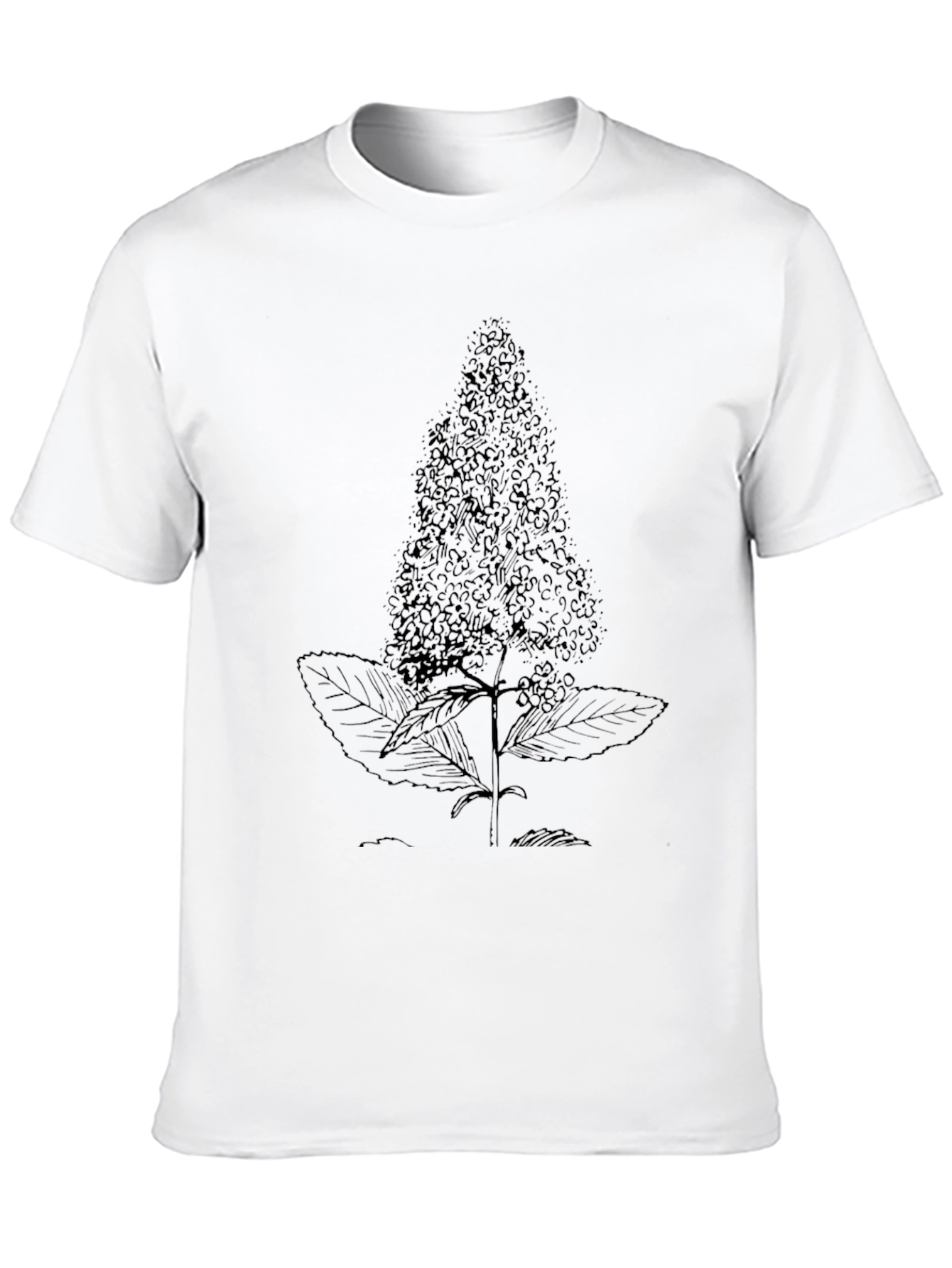Botanical Sketch Tee - Unisex Black Graphic T-Shirt
