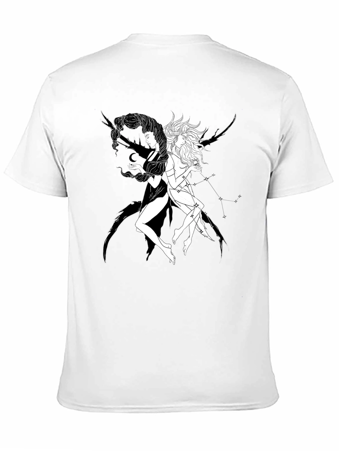 Yin Yang Celestial T-Shirt - Black
