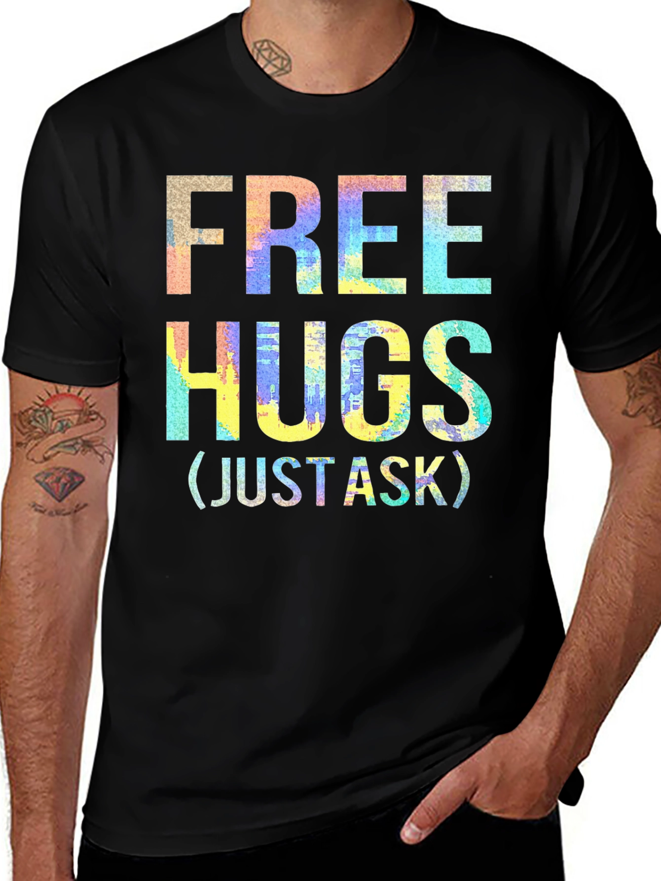 Free Hugs Graphic T-Shirt - Just Ask!