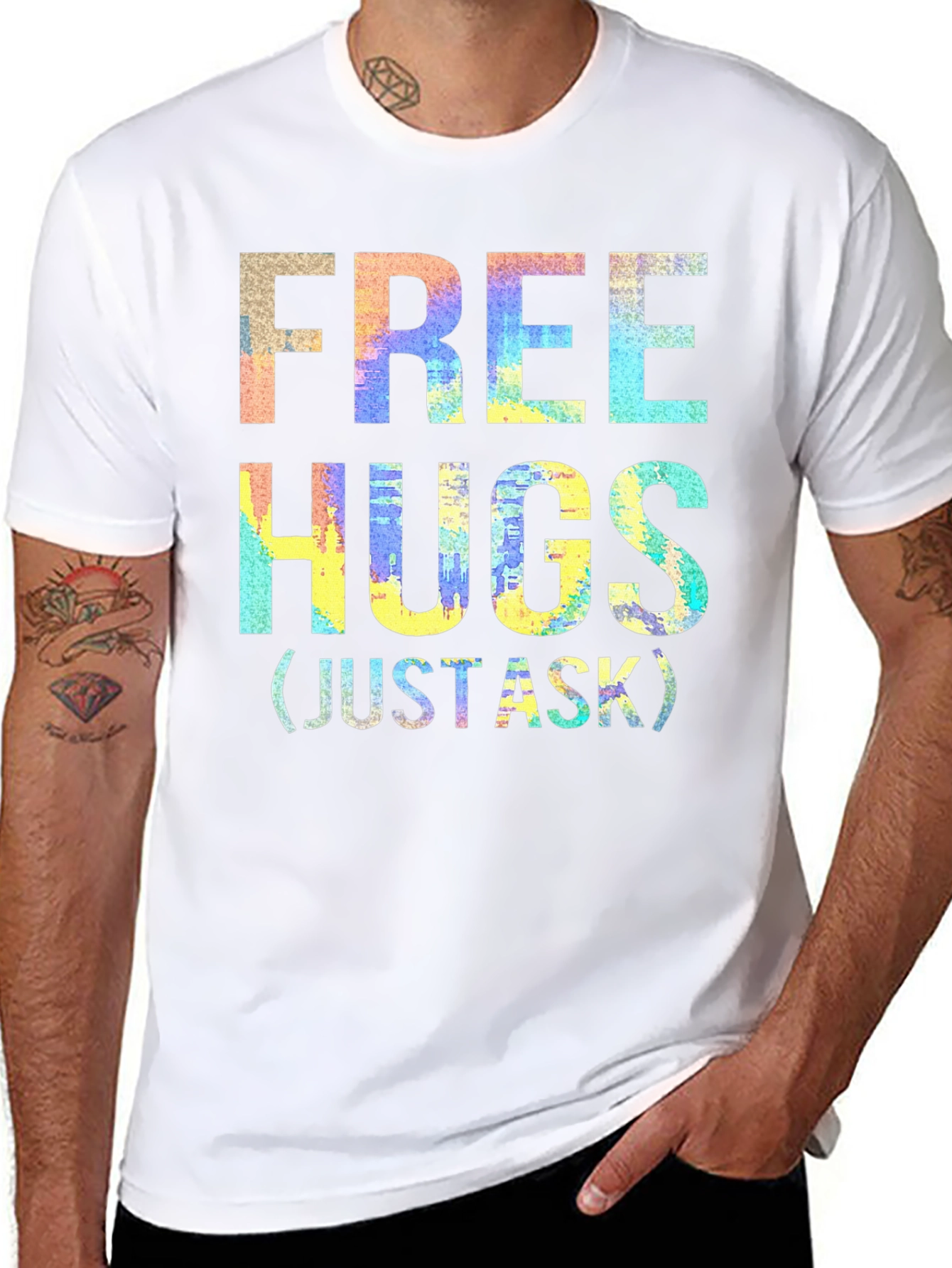 Free Hugs Graphic T-Shirt - Just Ask!