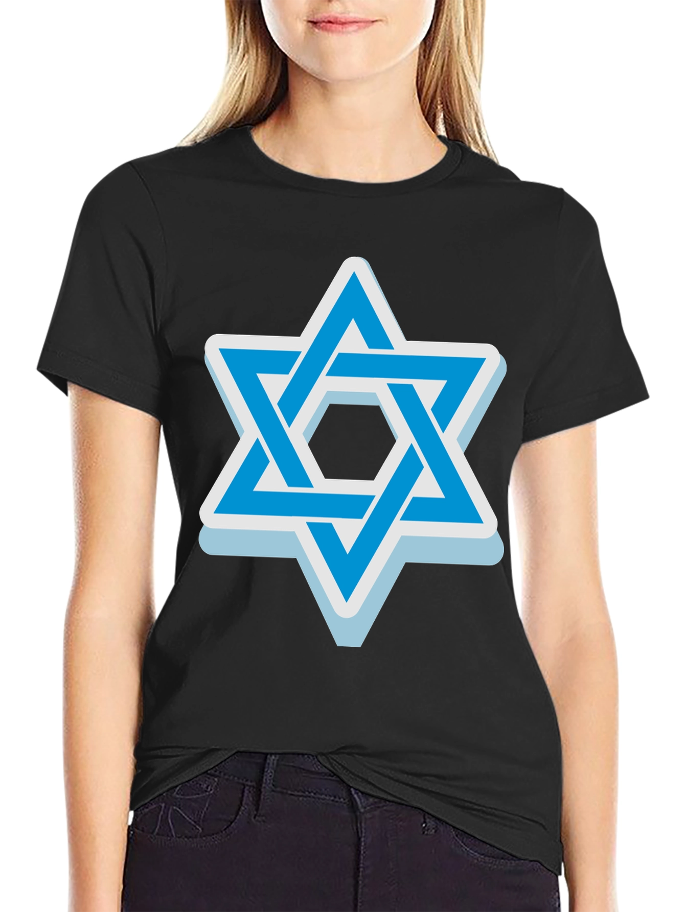 Star of David Graphic T-Shirt - Casual Black Tee
