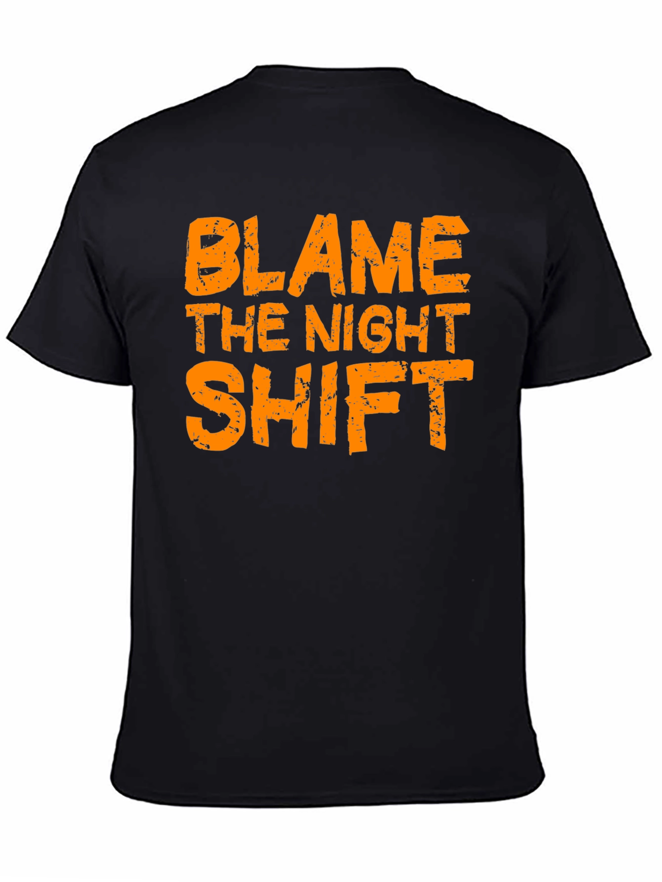 Blame The Night Shift Black Graphic Tee
