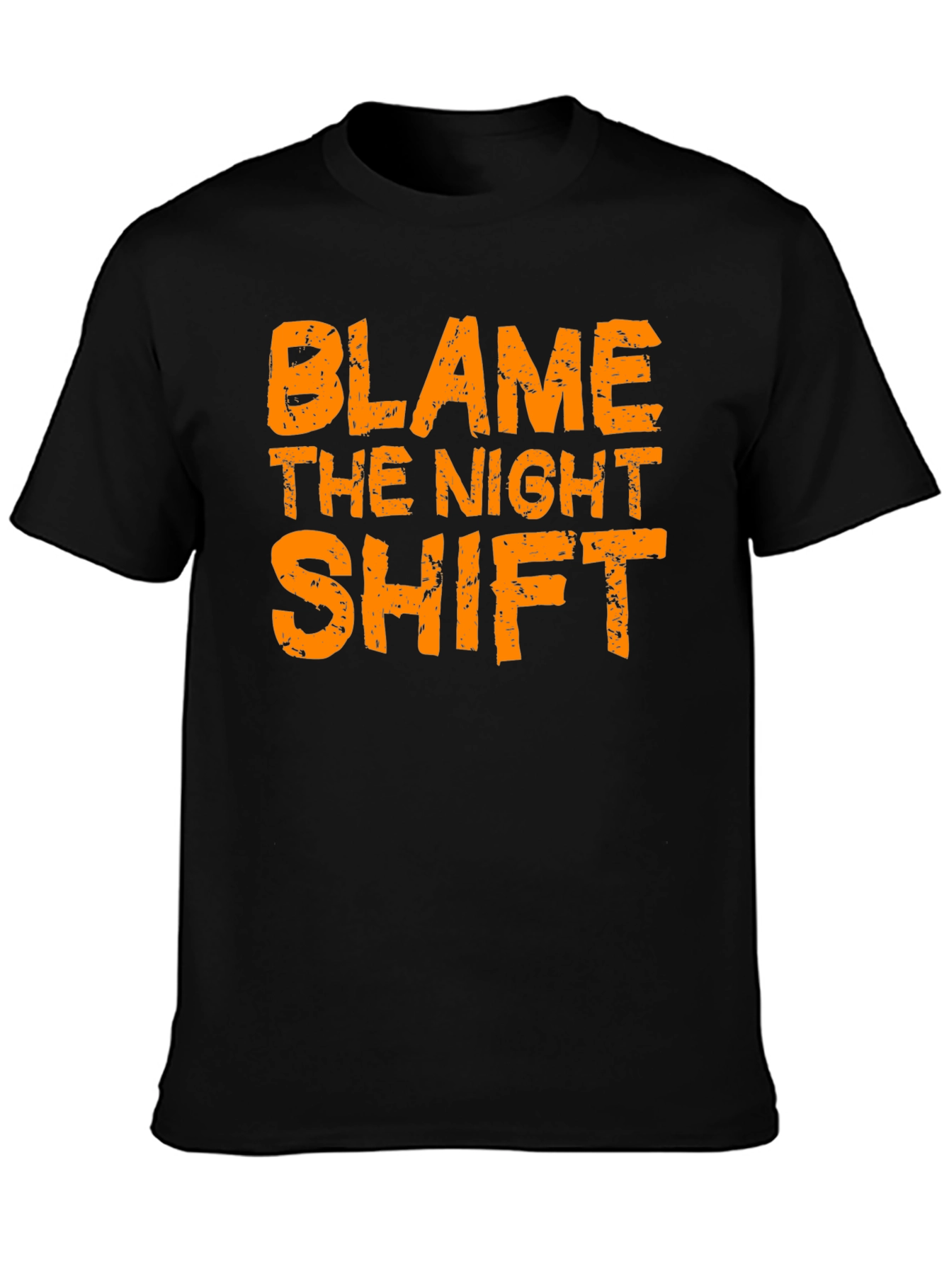 Blame The Night Shift Black Graphic Tee