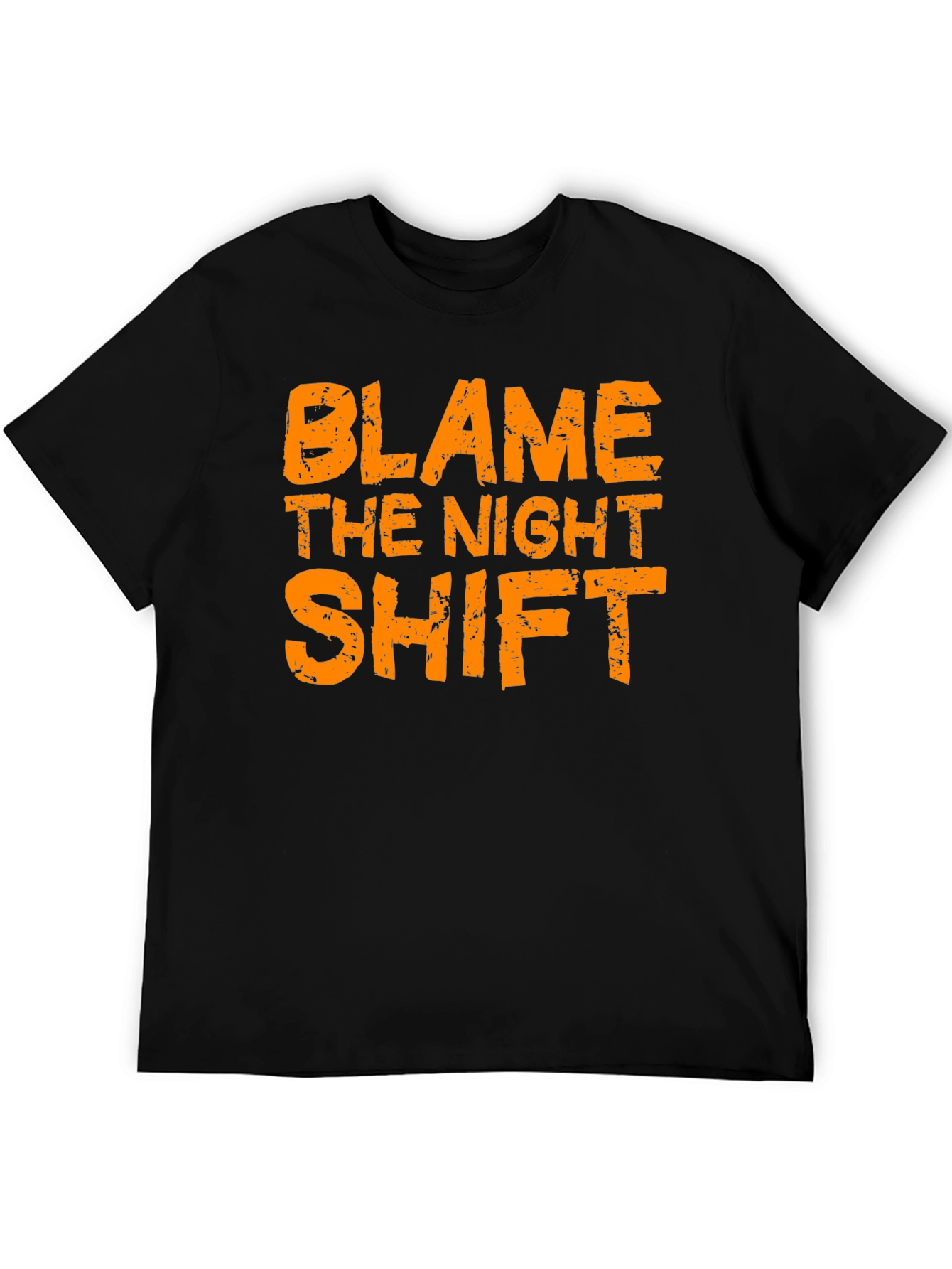 Blame The Night Shift Black Graphic Tee