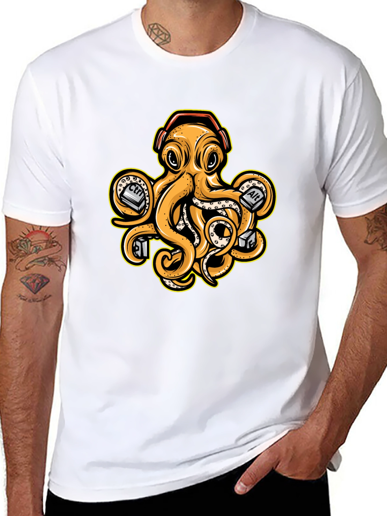 Tech Octopus Graphic Tee - Gamer Style