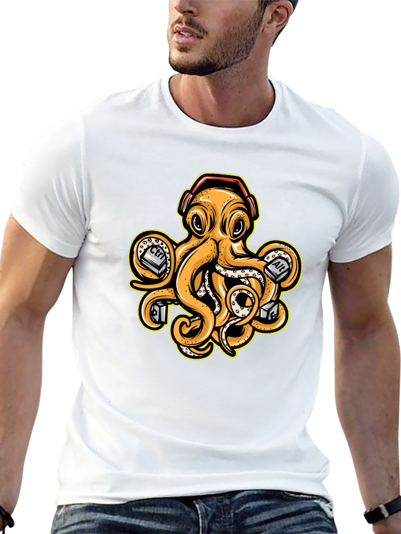 Tech Octopus Graphic Tee - Gamer Style