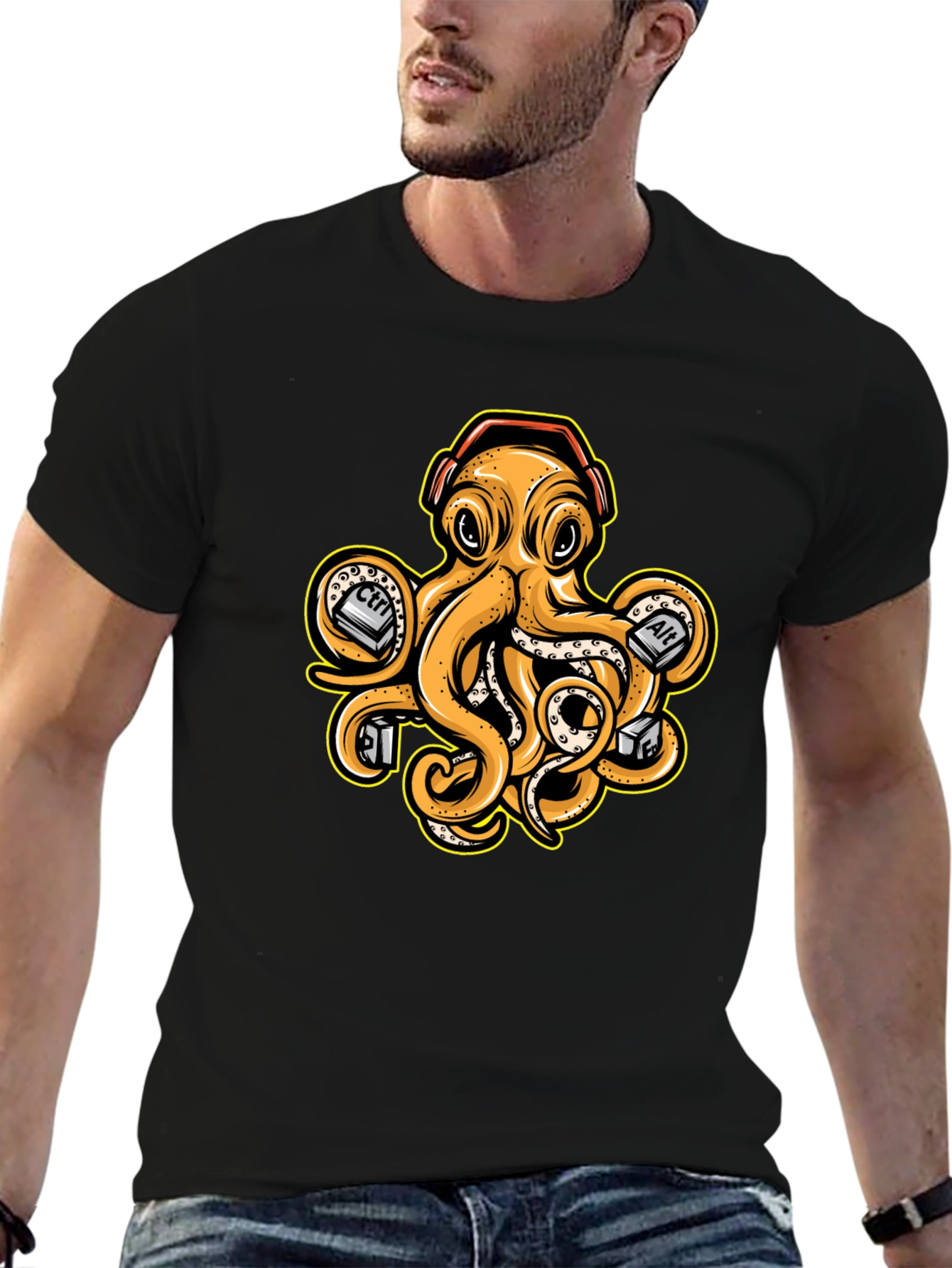 Tech Octopus Graphic Tee - Gamer Style