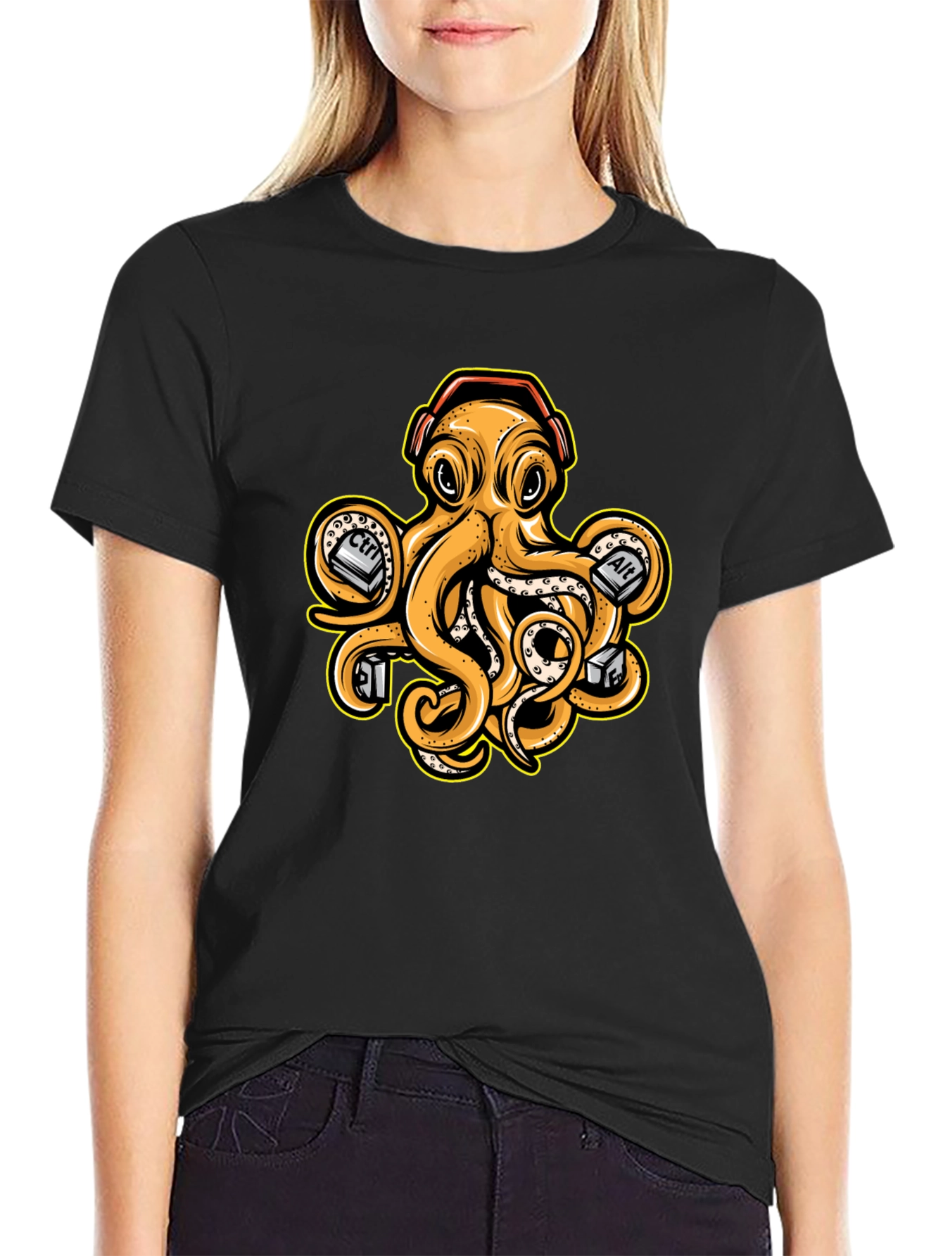 Tech Octopus Graphic Tee - Gamer Style