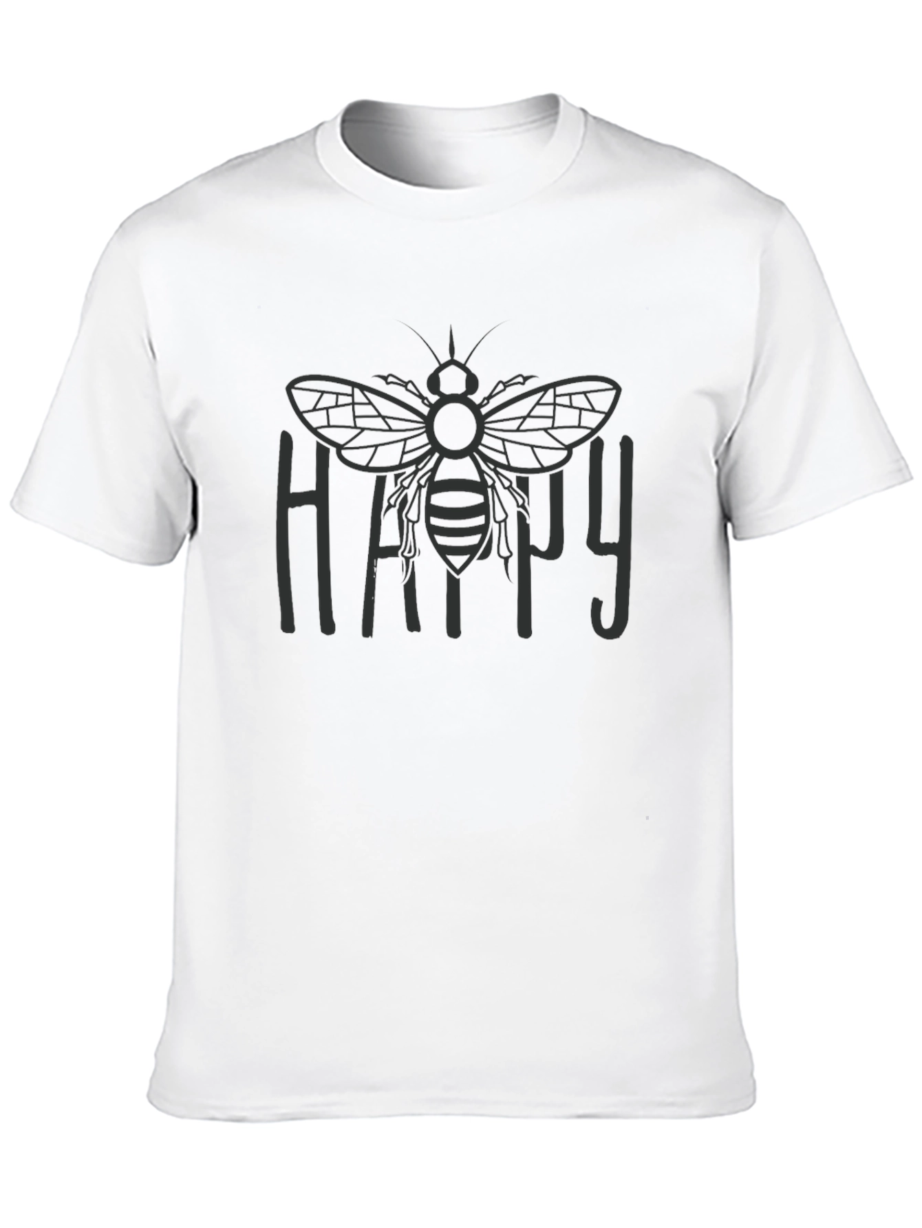 Happy Bee Graphic Tee - Stylish Comfort